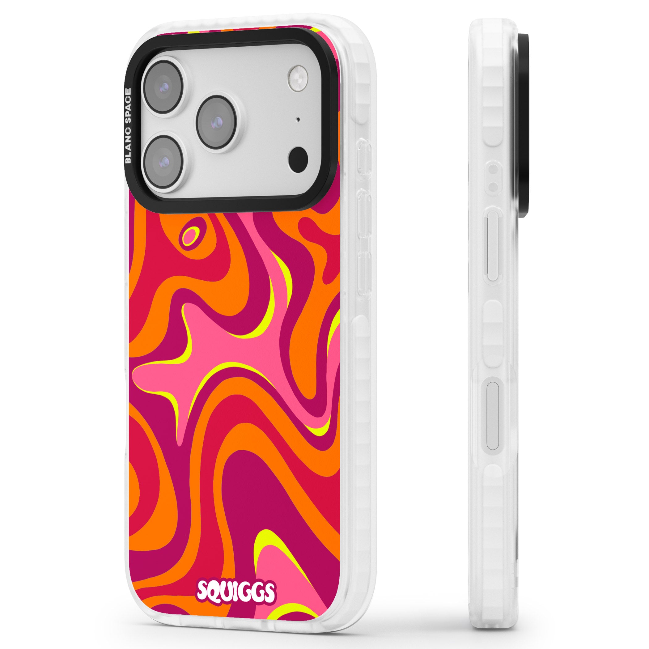 Hot Lava iPhone 17 Pro Max Impact Pro Clear Phone Case Side Profile