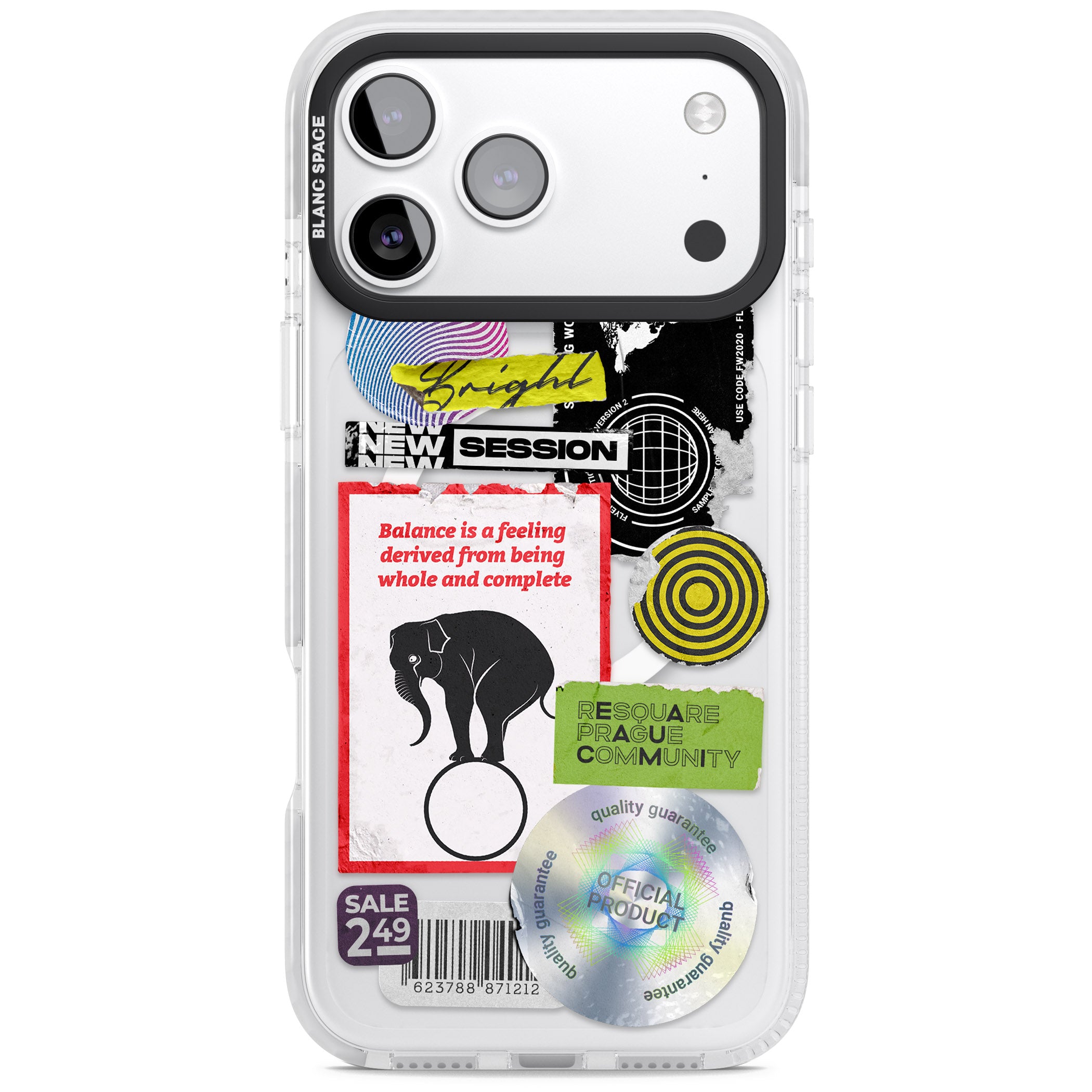Peeled Sticker Mix iPhone 17 Pro Max Impact Pro Clear Phone Case