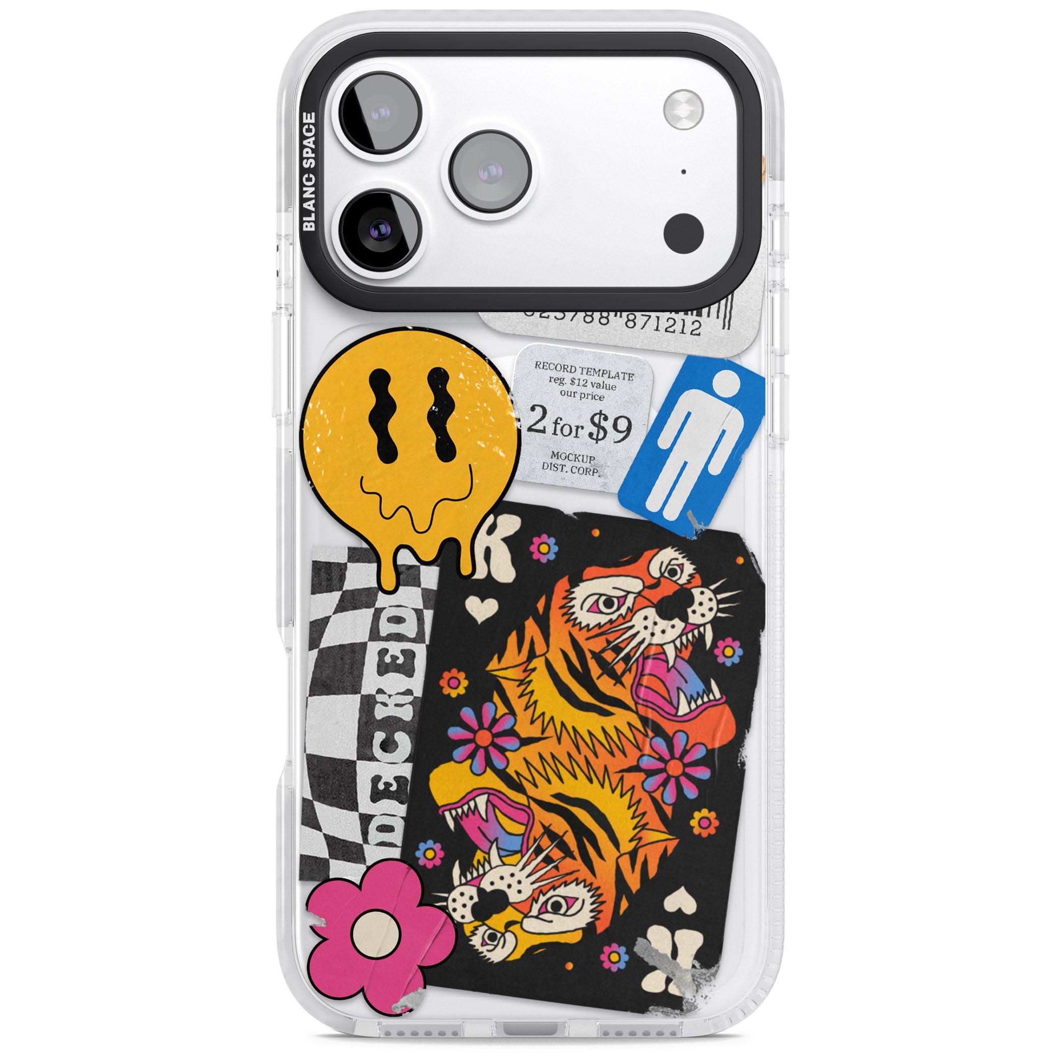 Electric Vibes iPhone 17 Pro Max Impact Pro Clear Phone Case