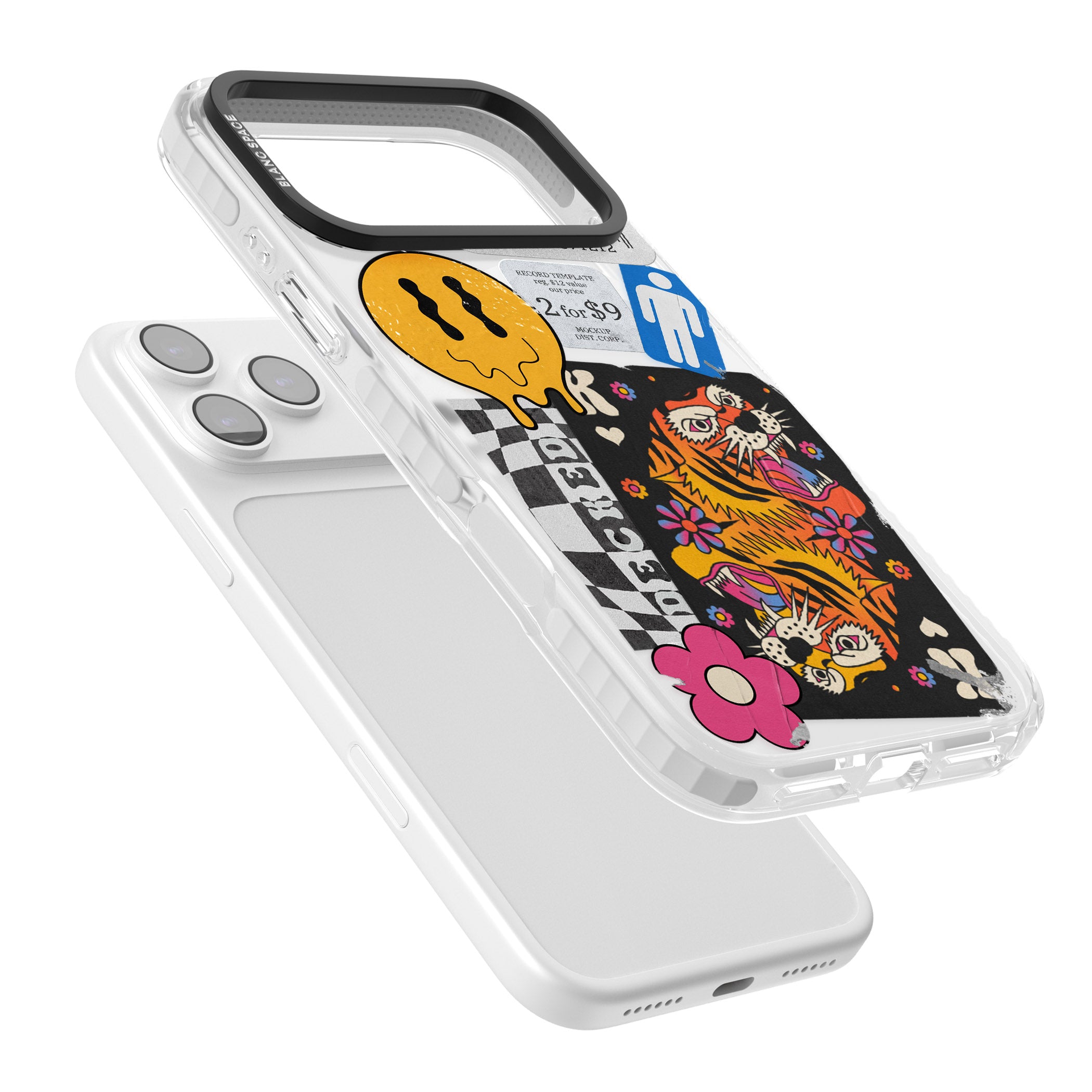 Electric Vibes iPhone 17 Pro Max Impact Pro Clear Phone Case Colours