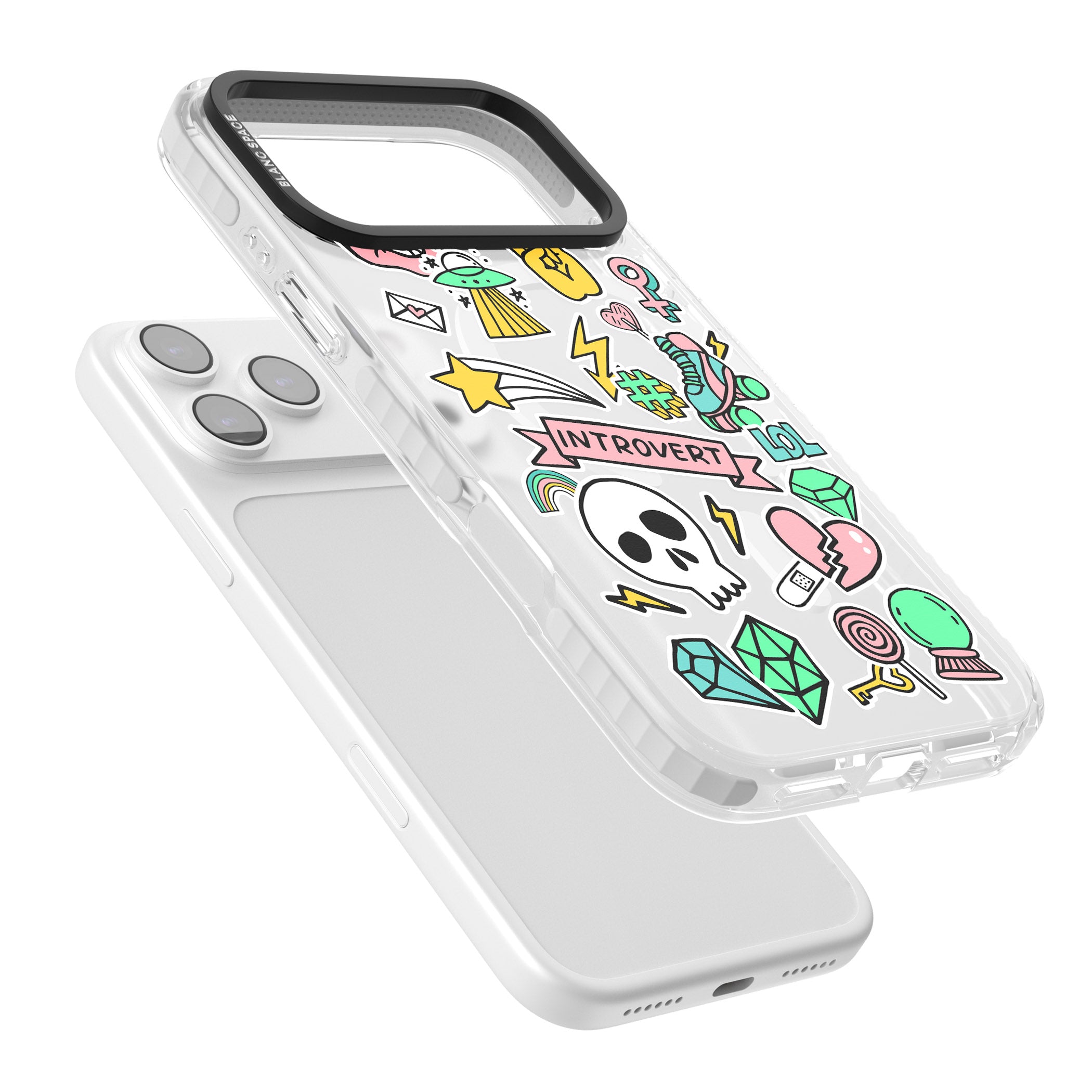 Introvert Sticker iPhone 17 Pro Max Impact Pro Clear Phone Case Colours