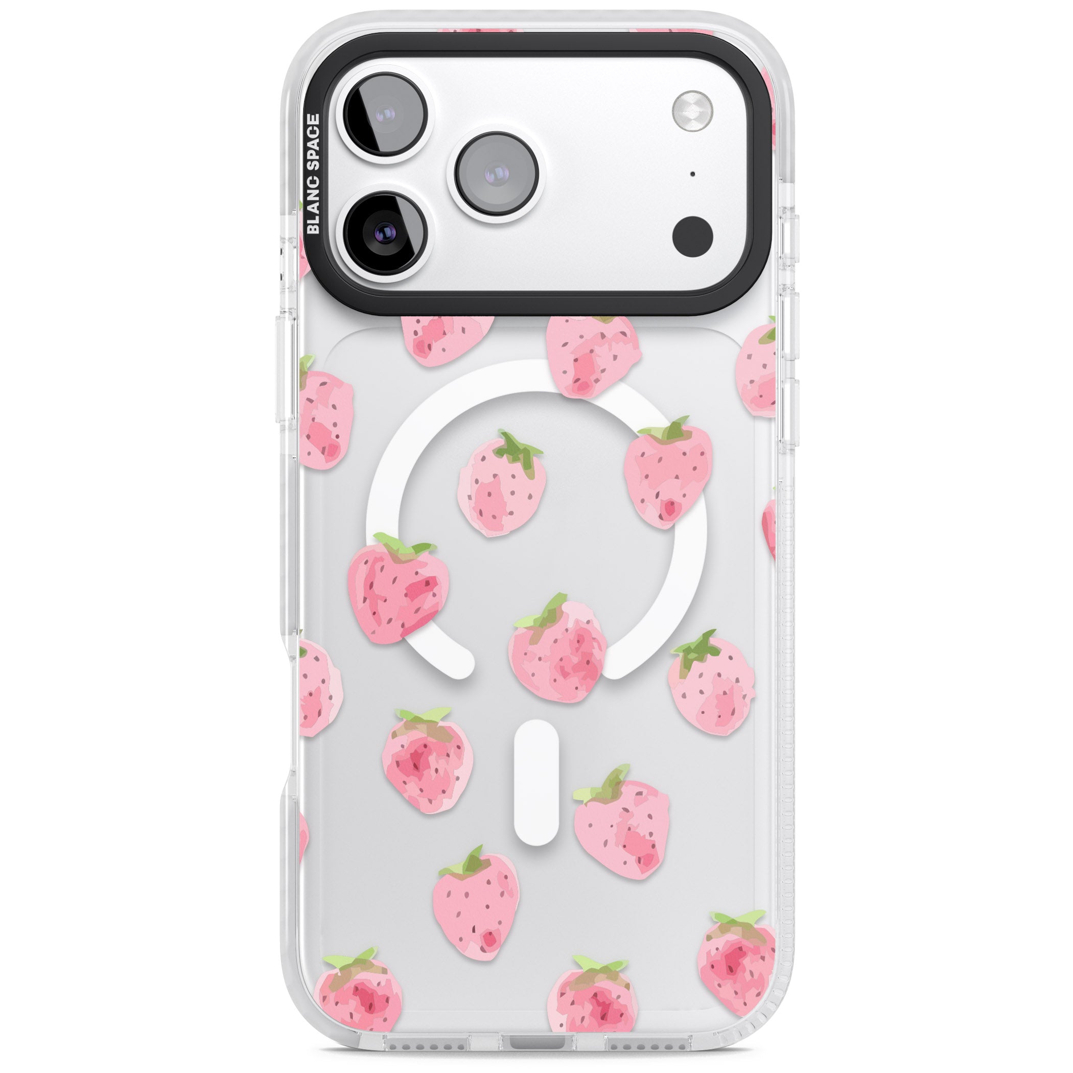 Classic Strawberry iPhone 17 Pro Max Impact Pro Clear Phone Case
