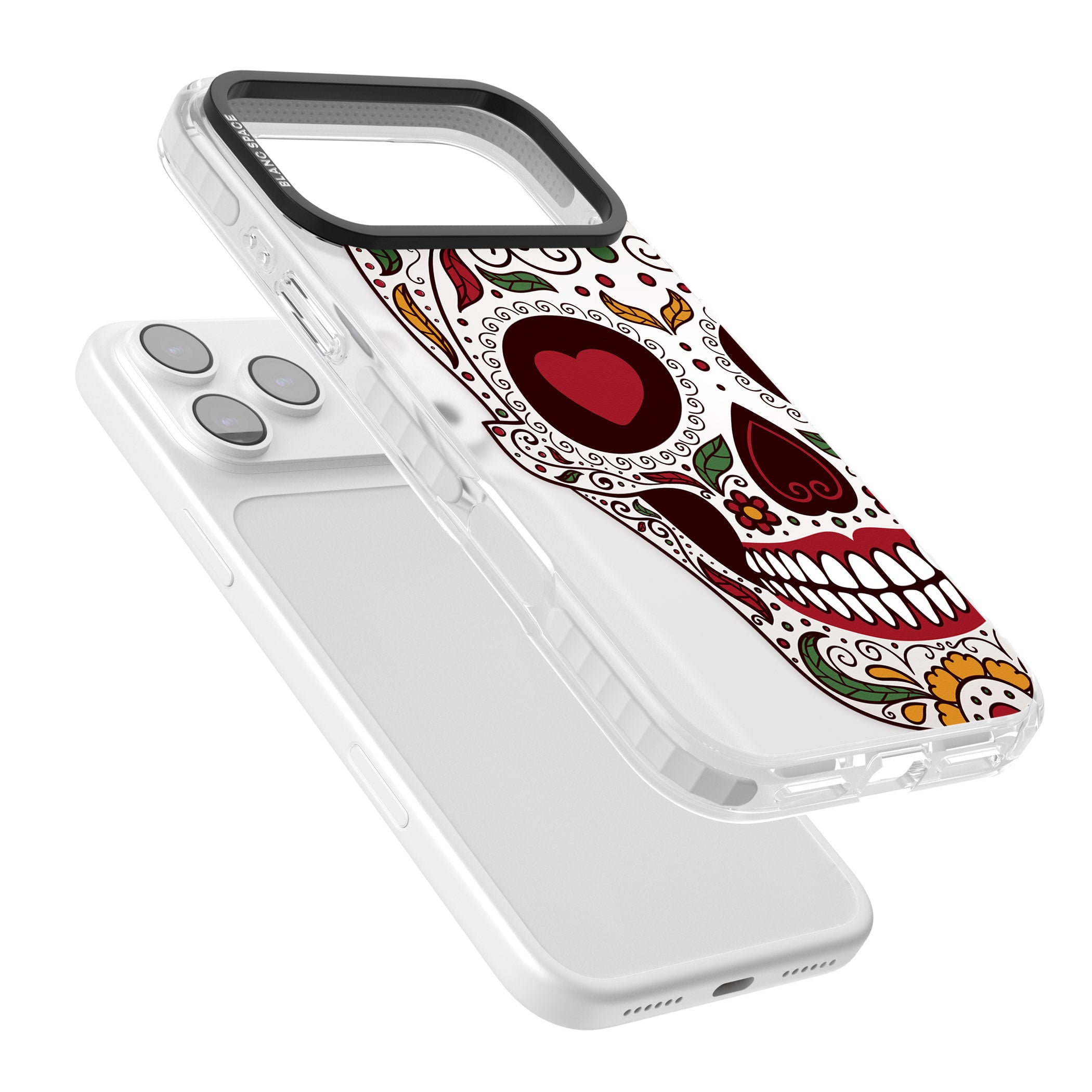 Autumn Sugar Skull iPhone 17 Pro Max Impact Pro Clear Phone Case Colours