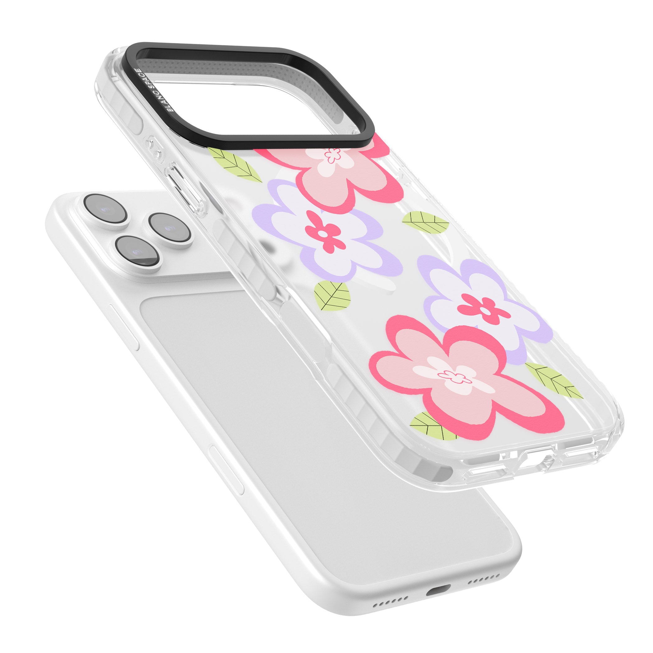 Funky Flowers iPhone 17 Pro Max Impact Pro Clear Phone Case Colours