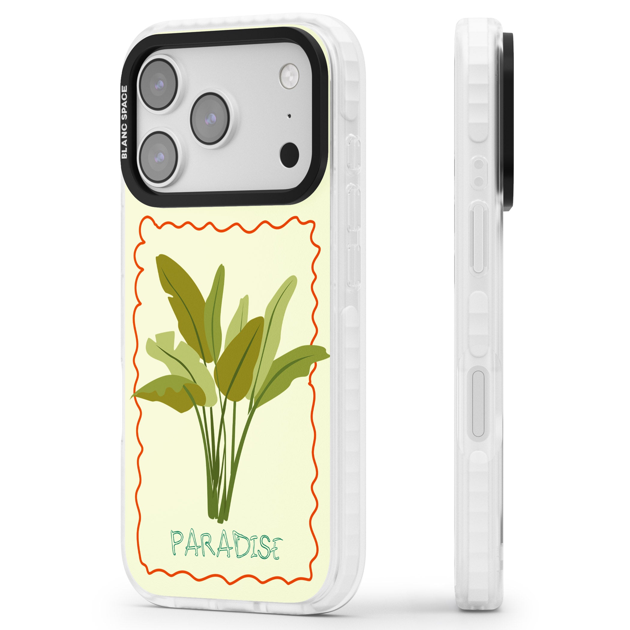 Paradies Plant iPhone 17 Pro Max Impact Pro Clear Phone Case Side Profile