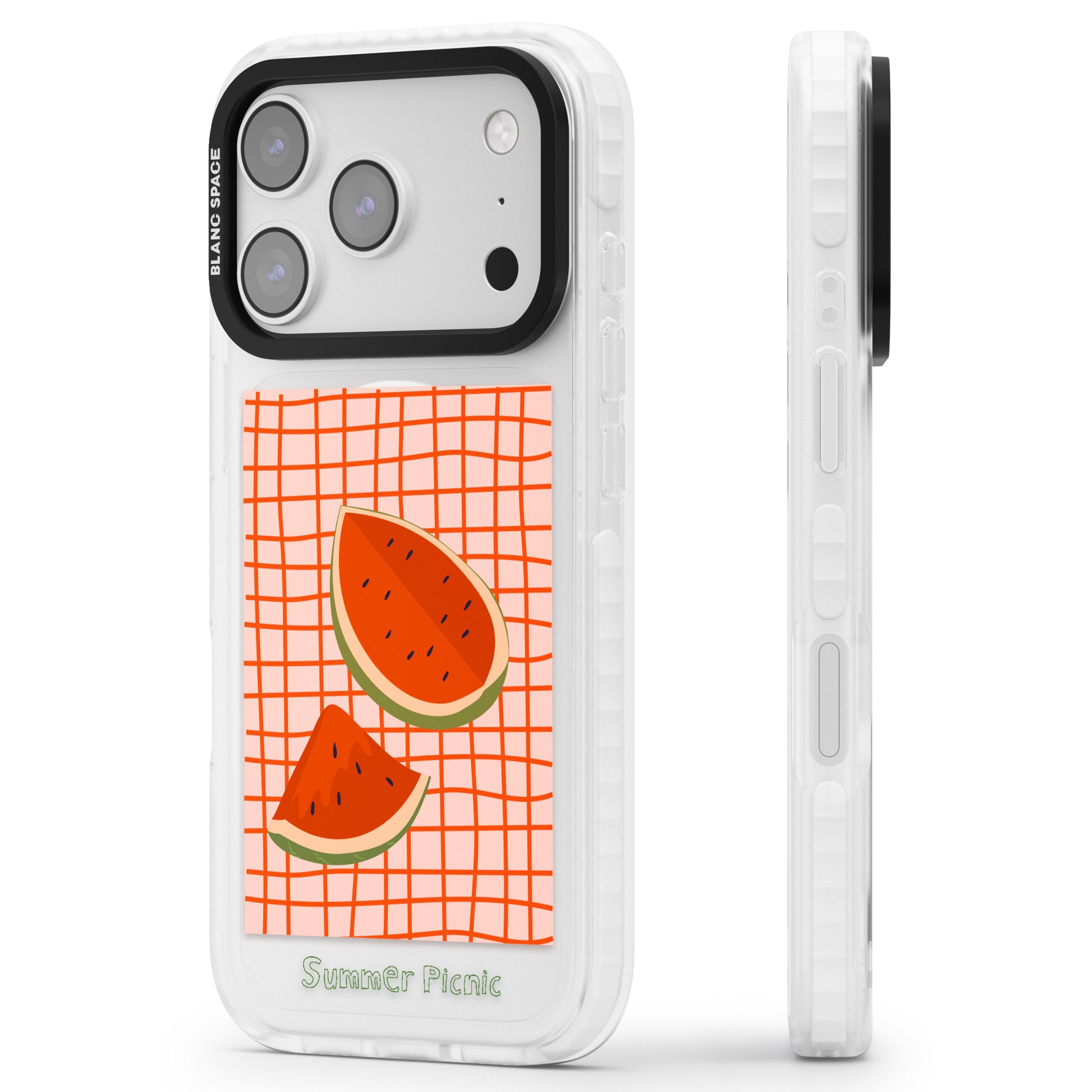 Summer Picnic iPhone 17 Pro Max Impact Pro Clear Phone Case Side Profile