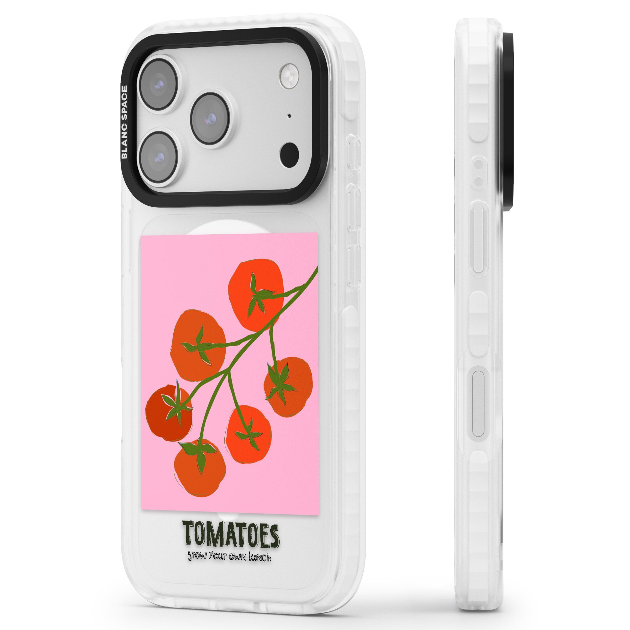 Own Tomatoes iPhone 17 Pro Max Impact Pro Clear Phone Case Side Profile