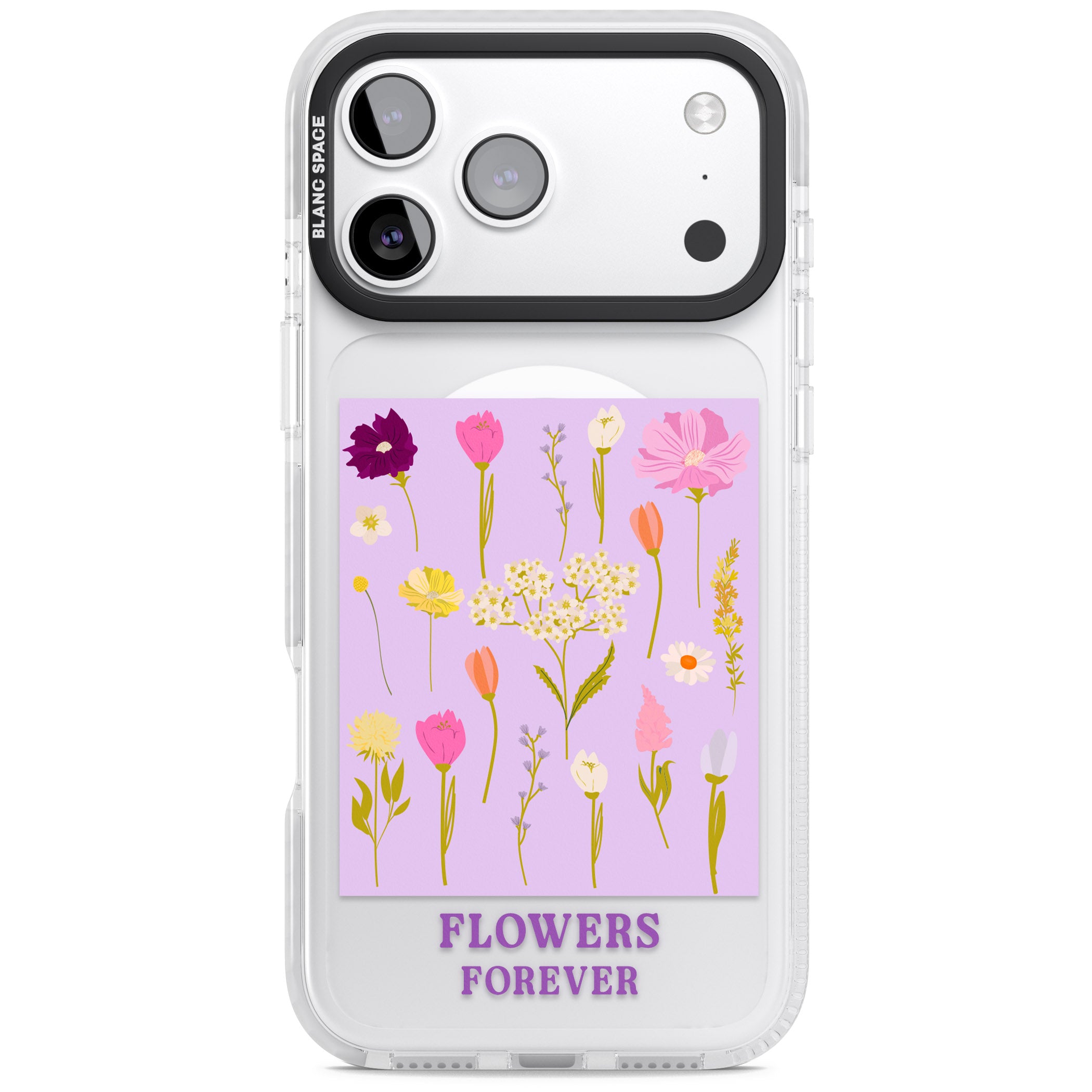 Flowers Forever iPhone 17 Pro Max Impact Pro Clear Phone Case