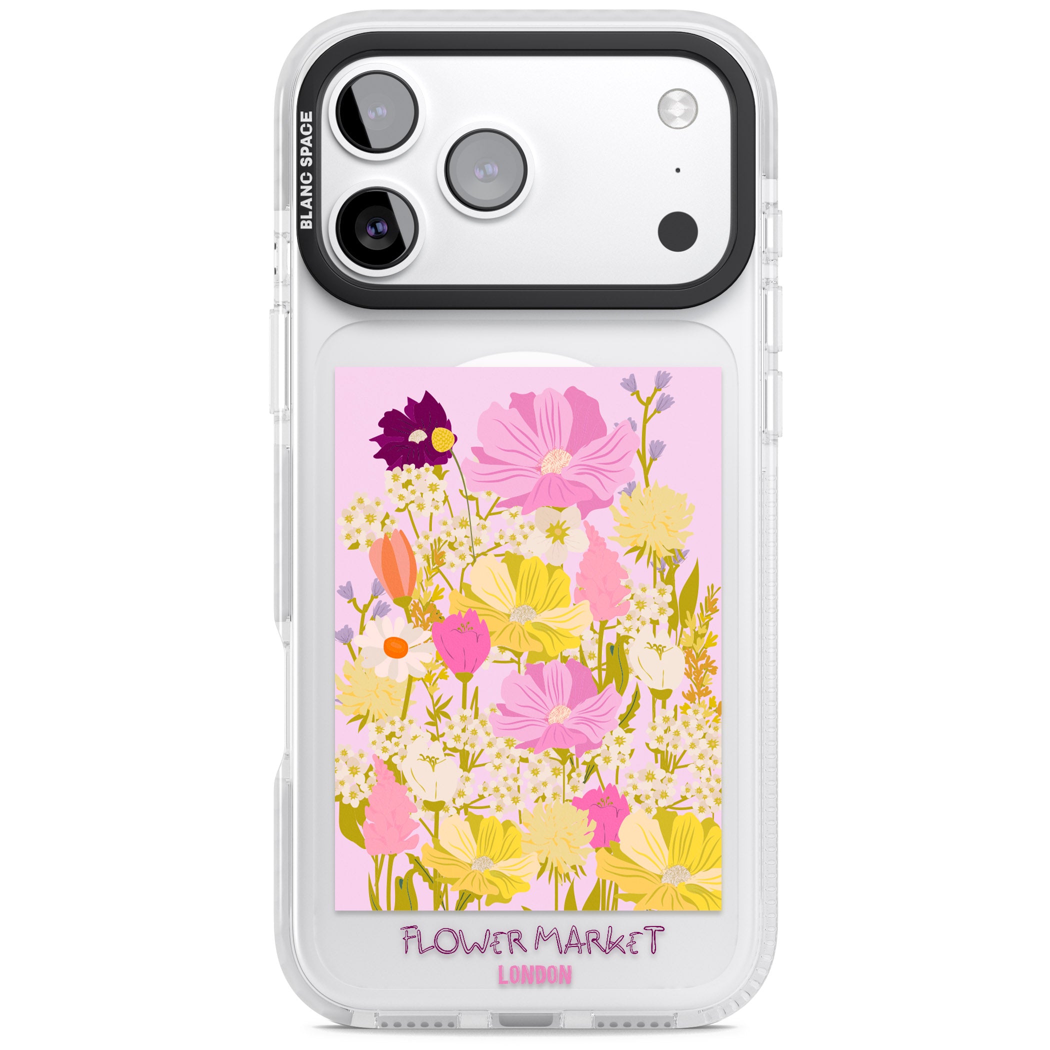 Flower Market iPhone 17 Pro Max Impact Pro Clear Phone Case