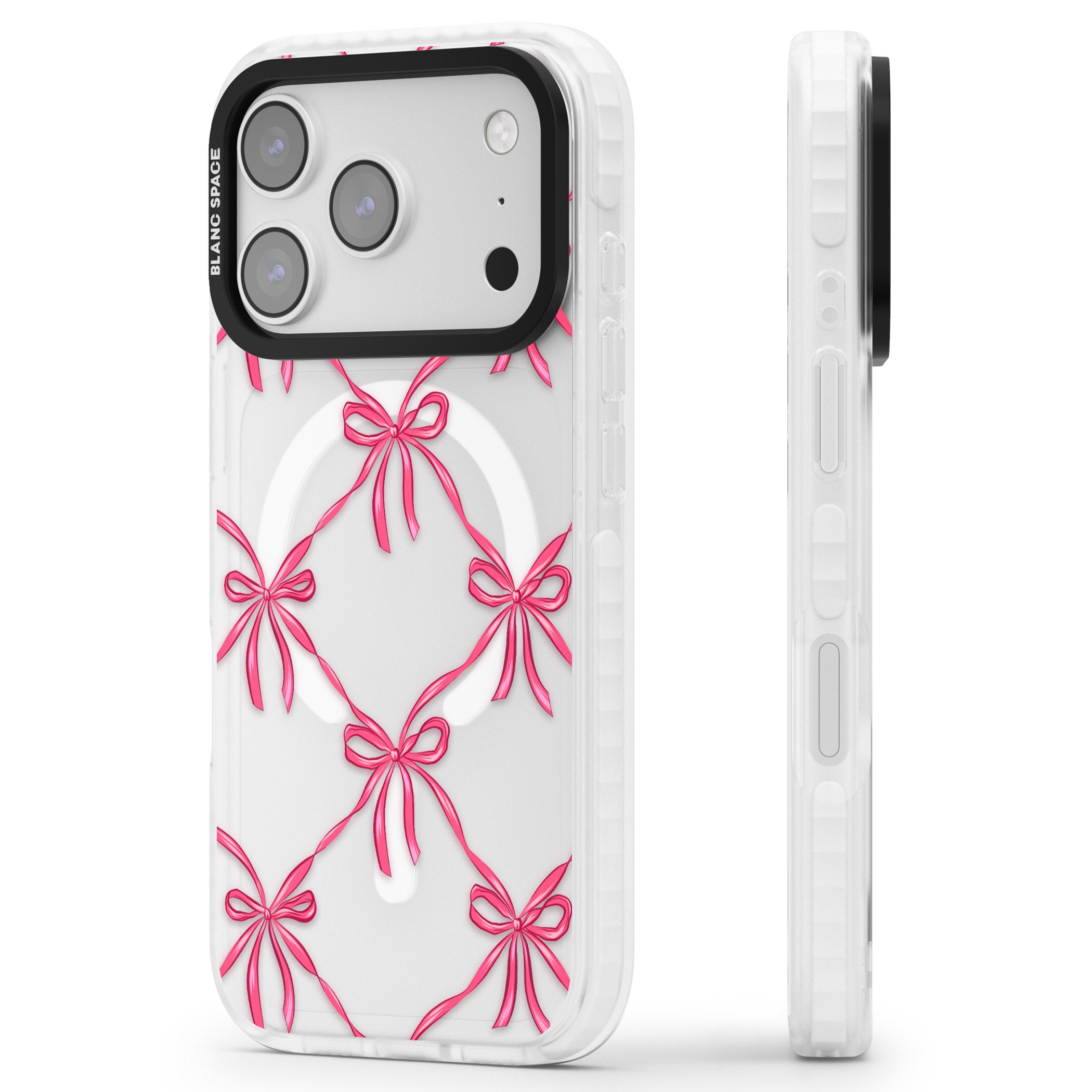 Bow Knots iPhone 17 Pro Max Impact Pro Clear Phone Case Side Profile
