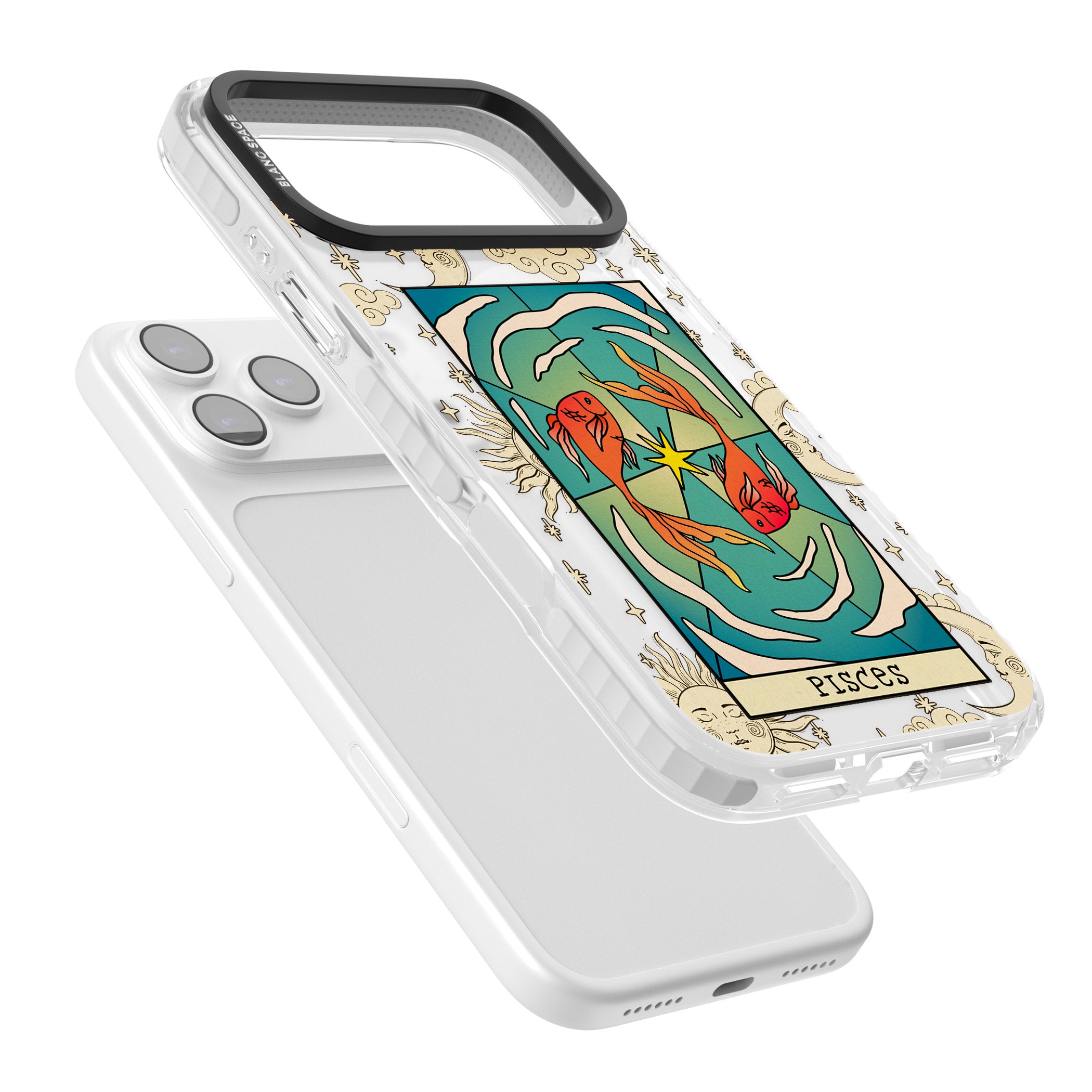 Celestial Zodiac Pisces iPhone 17 Pro Max Impact Pro Clear Phone Case Colours