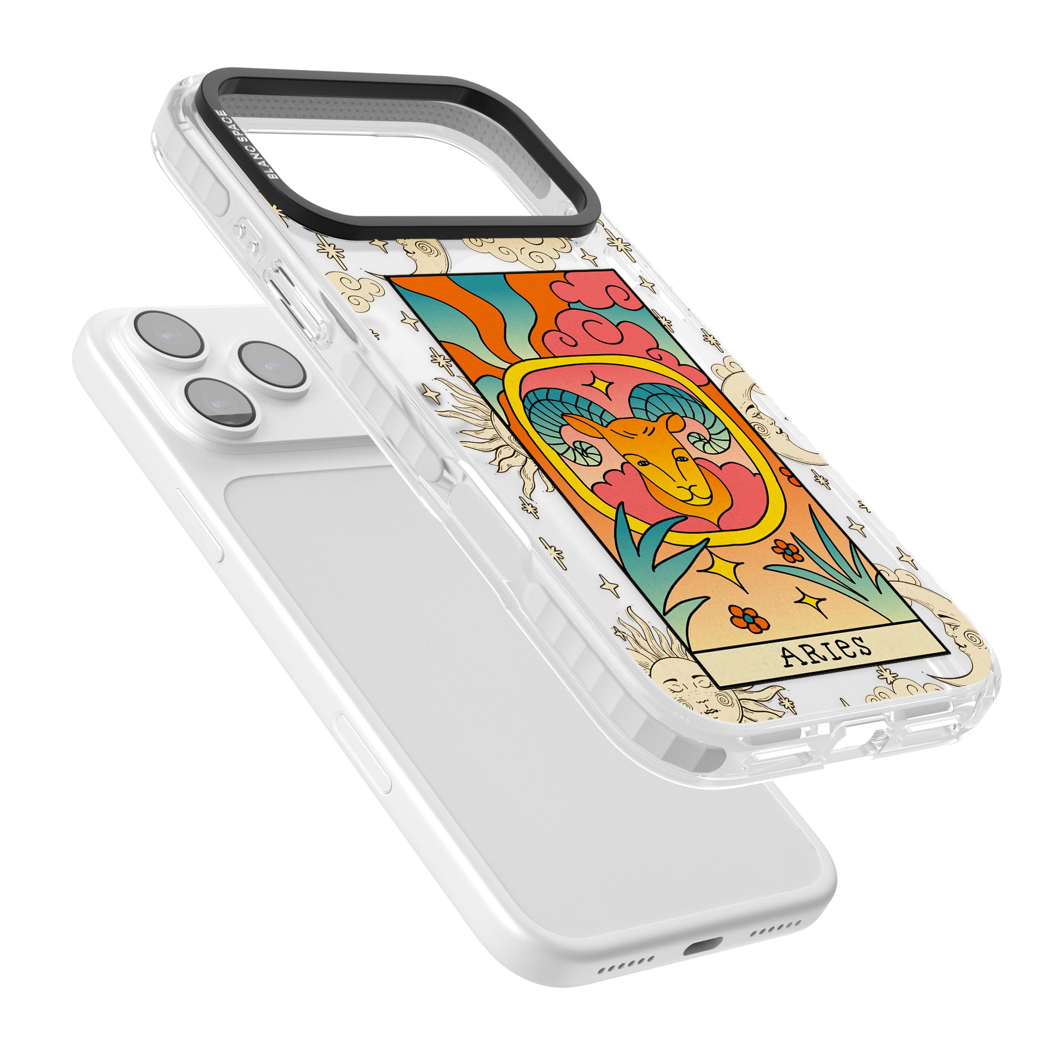 Celestial Zodiac Aries iPhone 17 Pro Max Impact Pro Clear Phone Case Colours