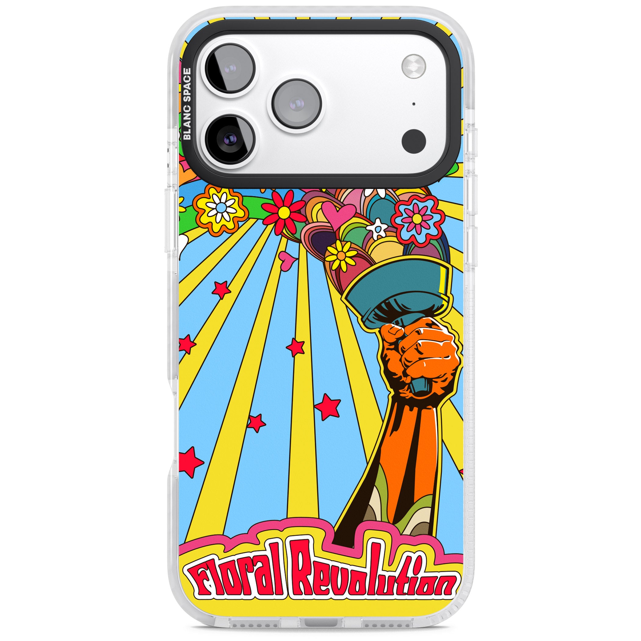 Floral Revolution iPhone 17 Pro Max Impact Pro Clear Phone Case