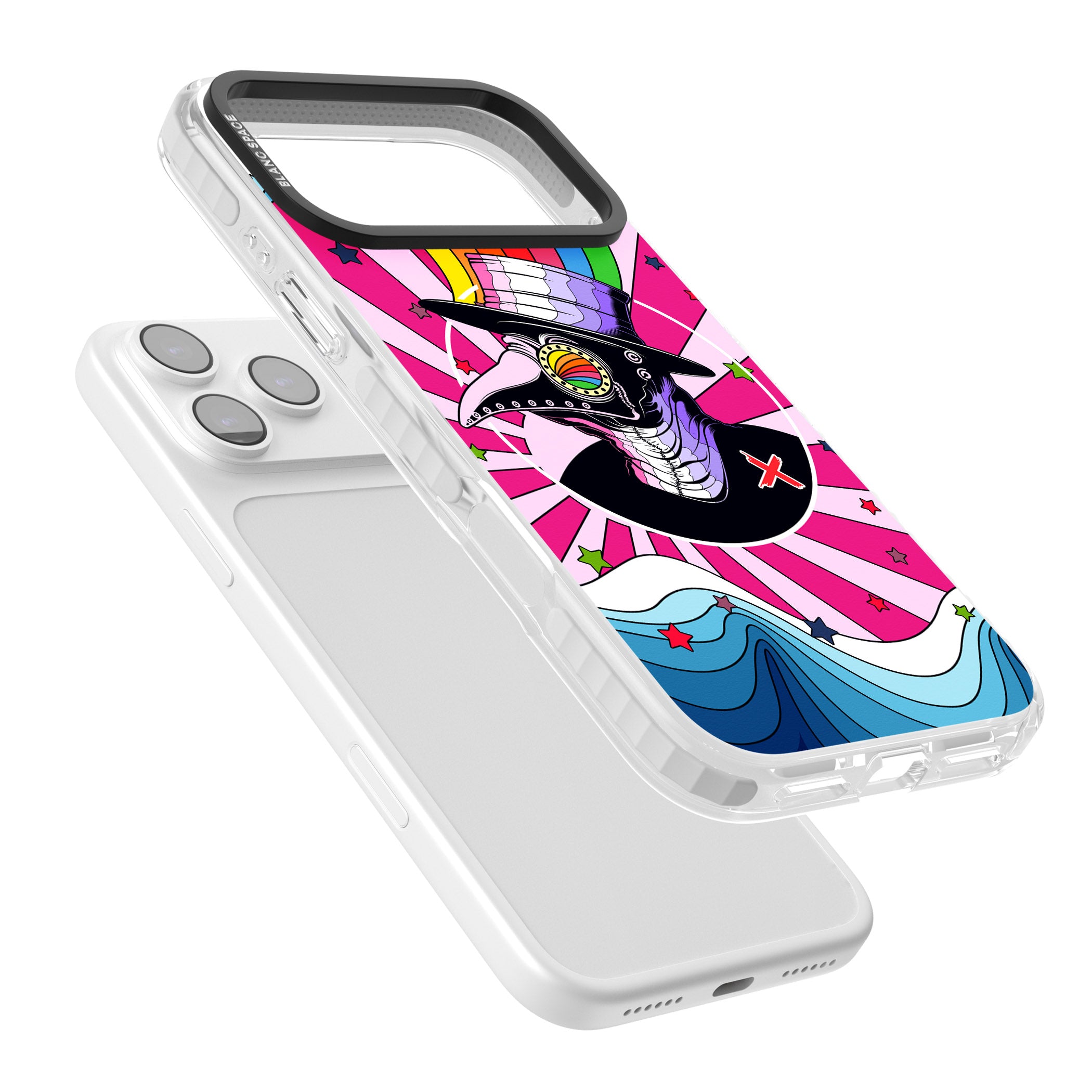 Plague Doctor Passion iPhone 17 Pro Max Impact Pro Clear Phone Case Colours