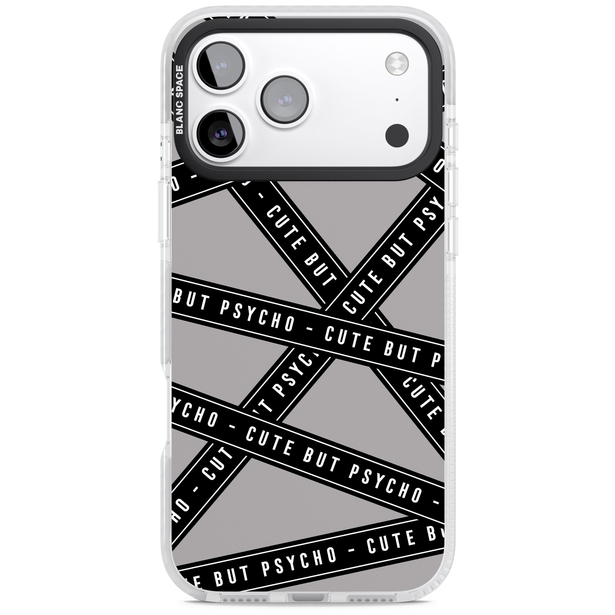 Cute But Psycho iPhone 17 Pro Max Impact Pro Clear Phone Case