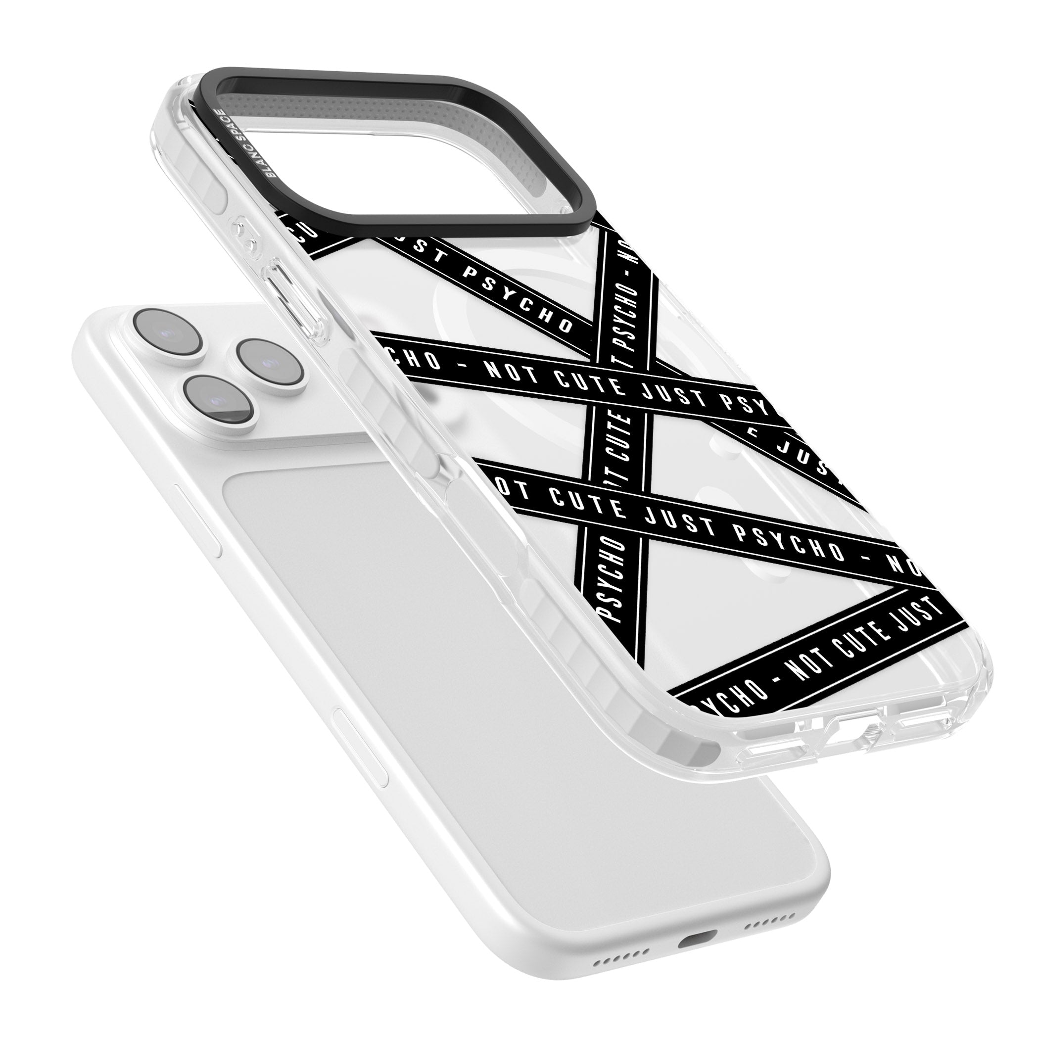 Not Cute Just Psycho iPhone 17 Pro Max Impact Pro Clear Phone Case Colours