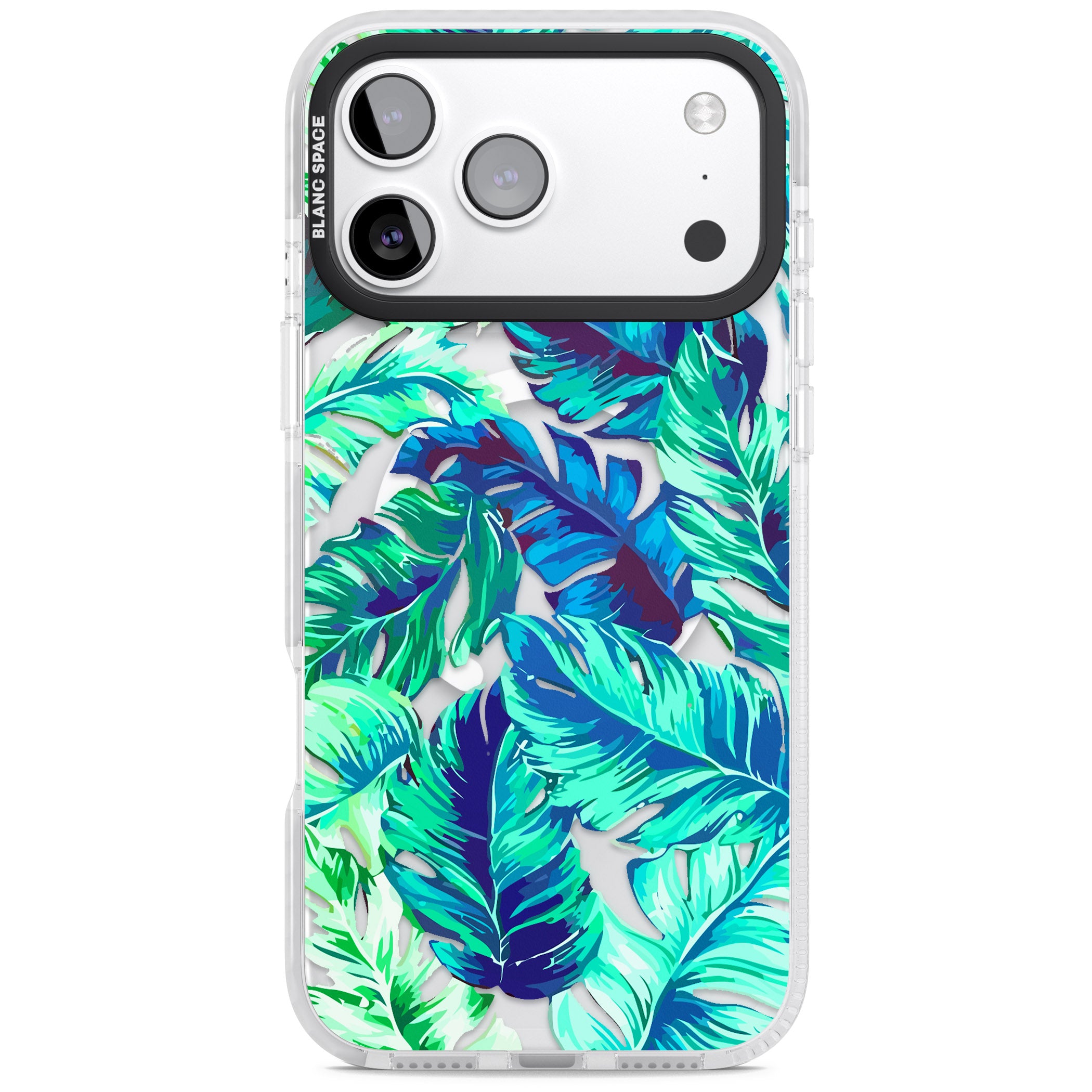 Tropical Palms iPhone 17 Pro Max Impact Pro Clear Phone Case