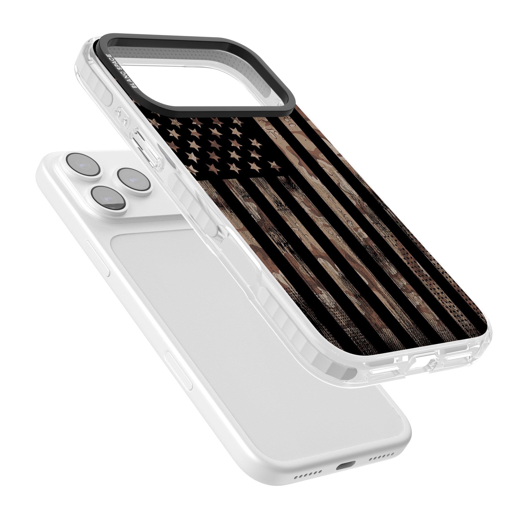 American Flag Camo iPhone 17 Pro Max Impact Pro Clear Phone Case Colours