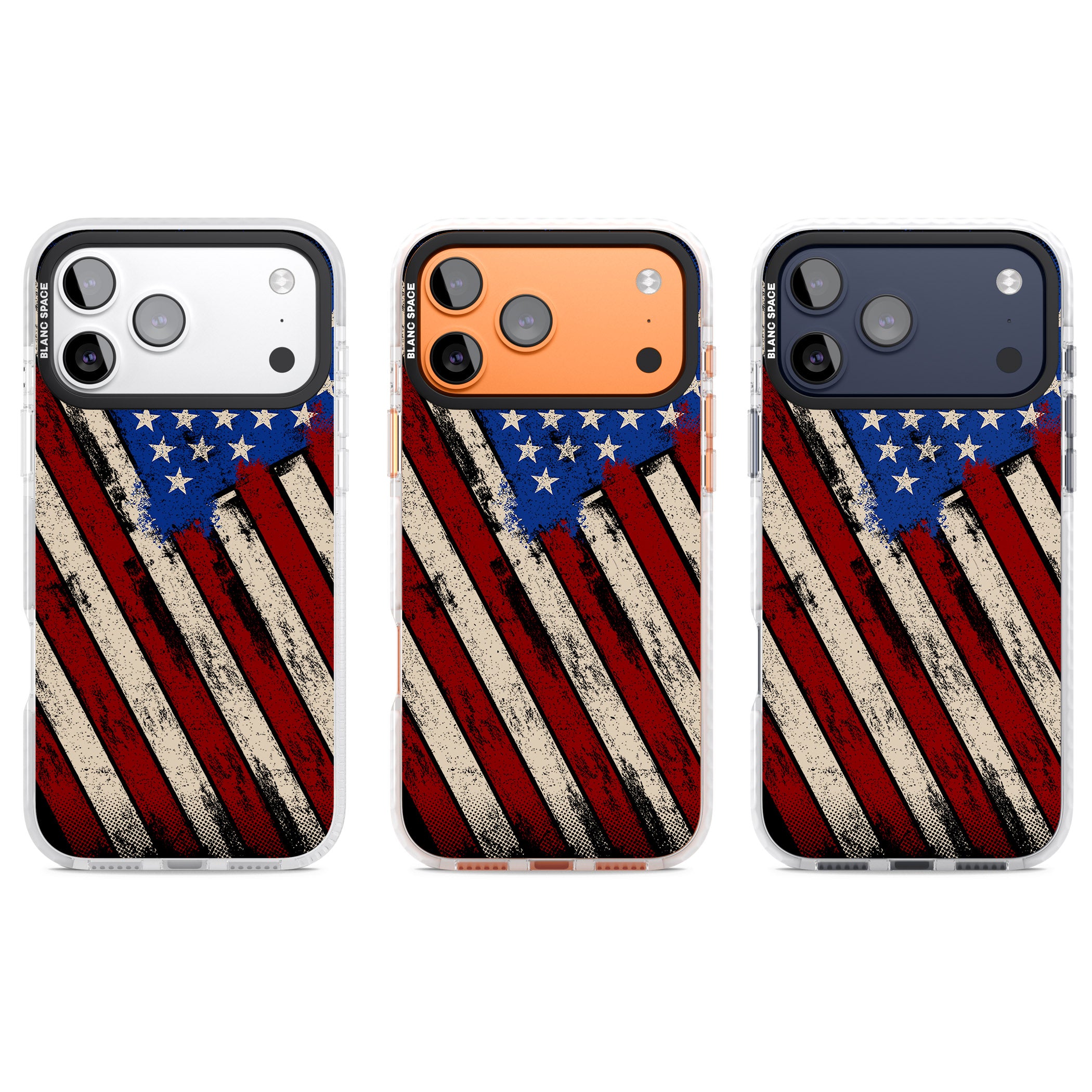 Distressed Us Flag iPhone 17 Pro Impact Pro Clear Phone Case APT Impact Protection