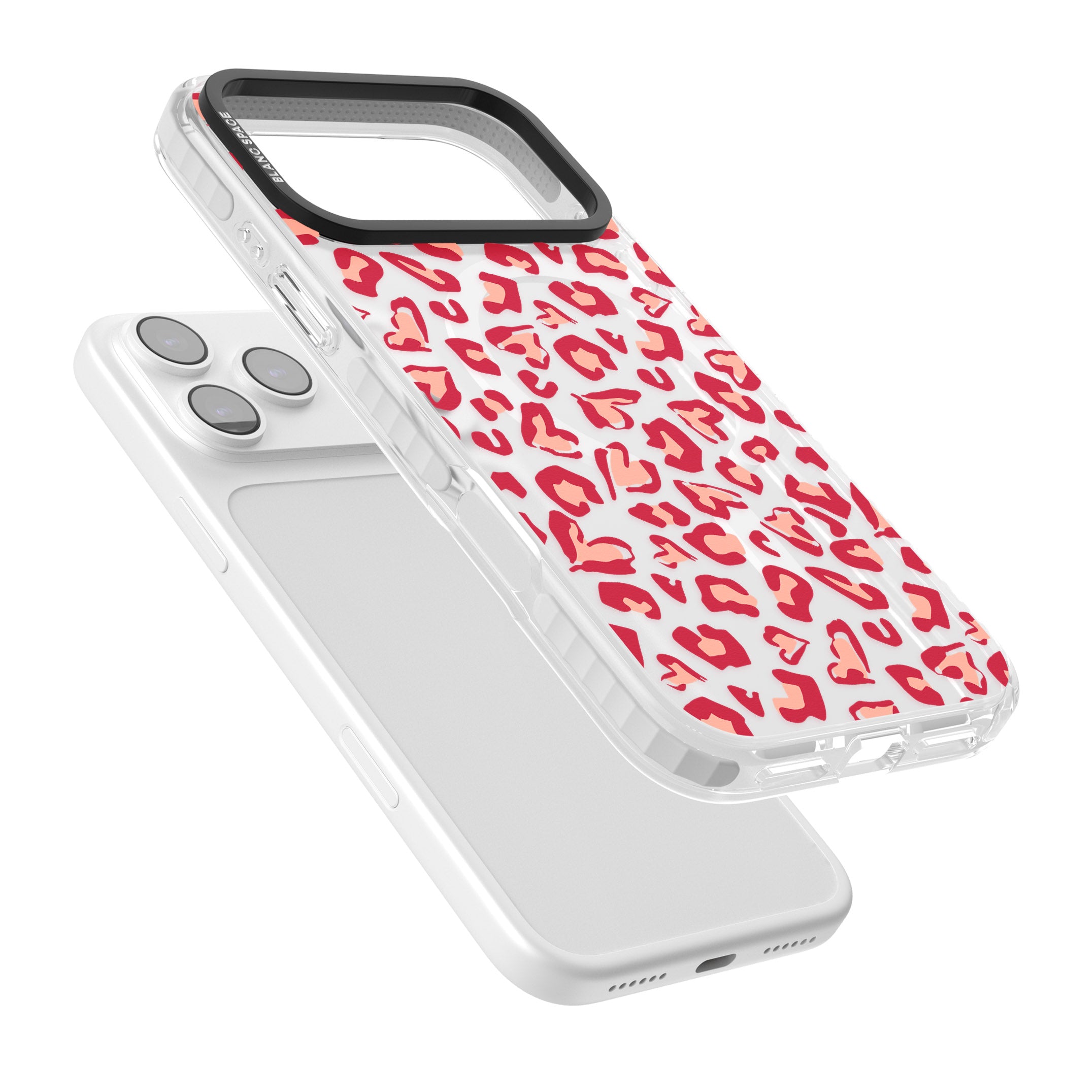 Heart Leopard Print iPhone 17 Pro Max Impact Pro Clear Phone Case Colours