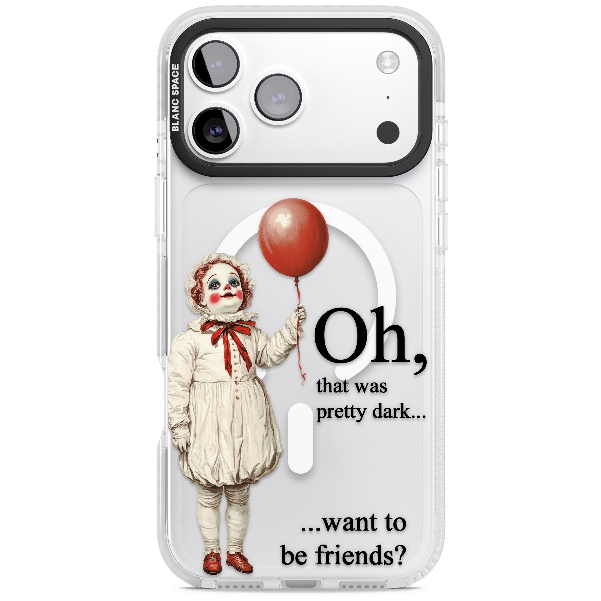 Want To Be Friends? iPhone 17 Pro Max Impact Pro Clear Phone Case