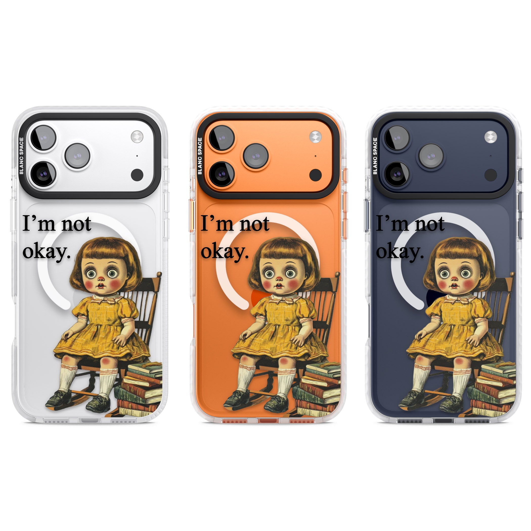 Im Not Okay iPhone 17 Pro Impact Pro Clear Phone Case APT Impact Protection