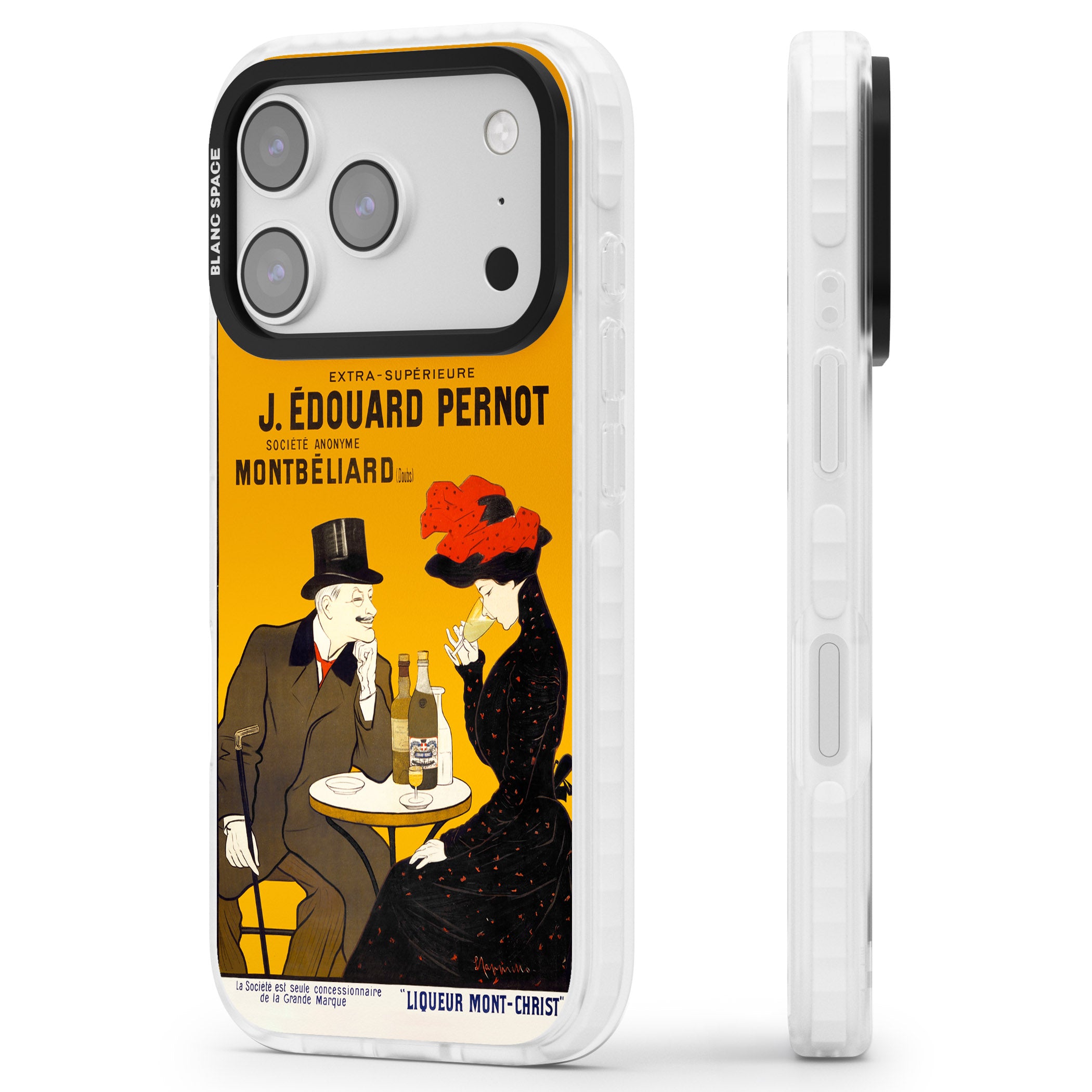 Absinthe, J.Edouard Pernot Poster iPhone 17 Pro Max Impact Pro Clear Phone Case Side Profile
