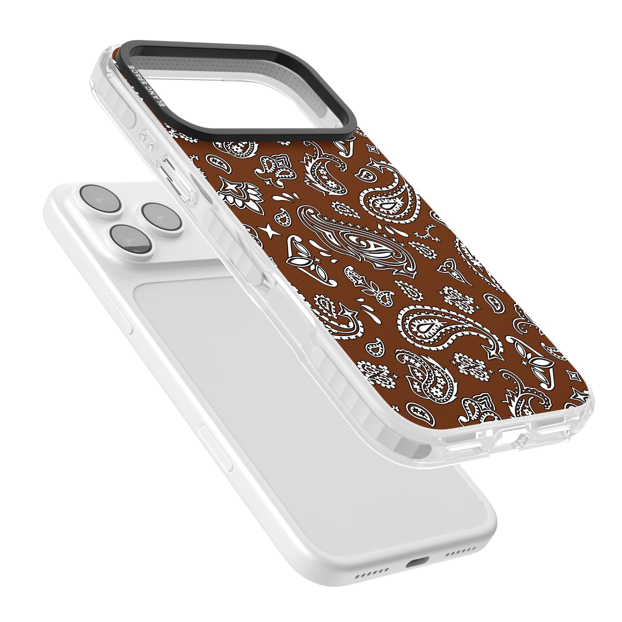 Brown Bandana iPhone 17 Pro Max Impact Pro Clear Phone Case Colours