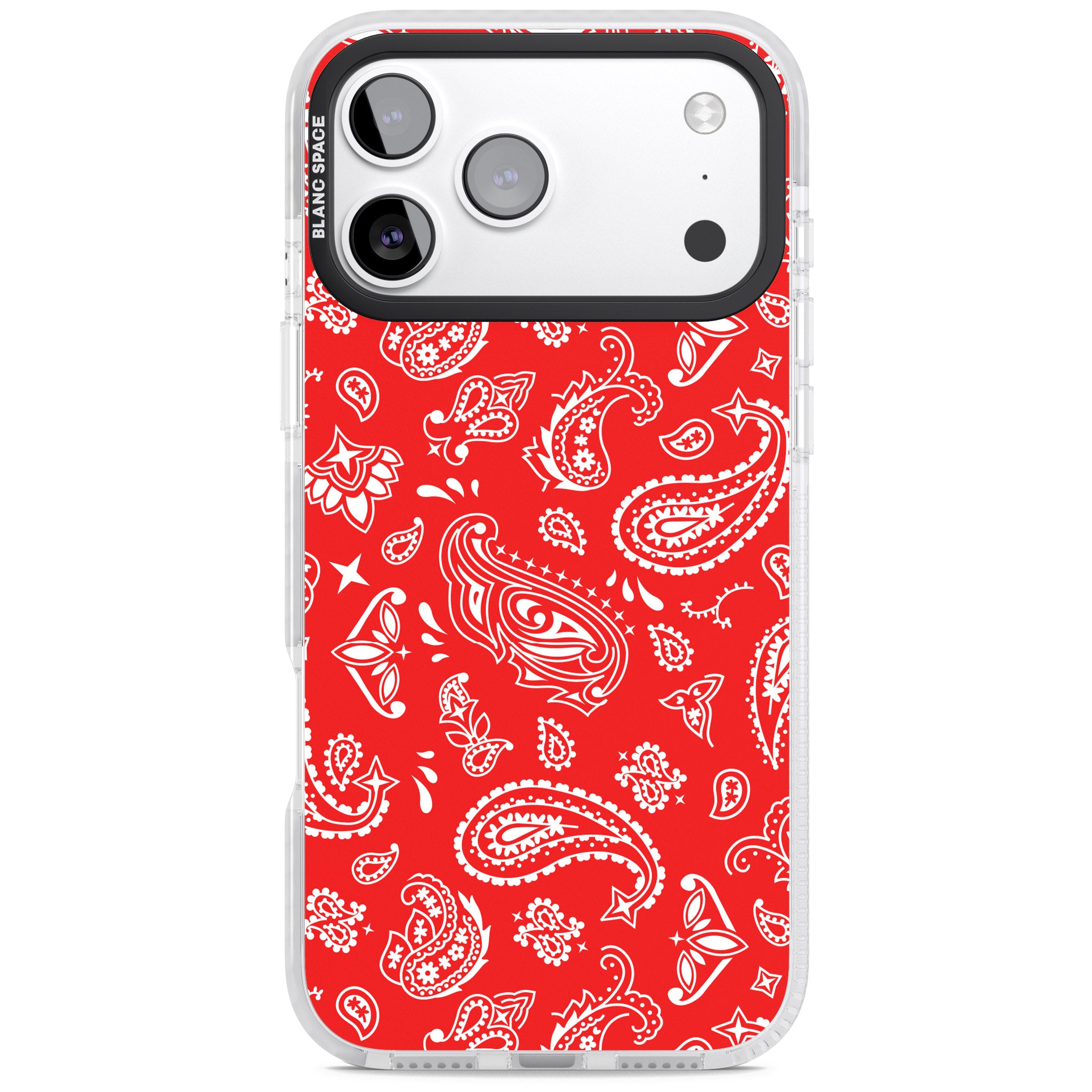 Red Bandana iPhone 17 Pro Max Impact Pro Clear Phone Case