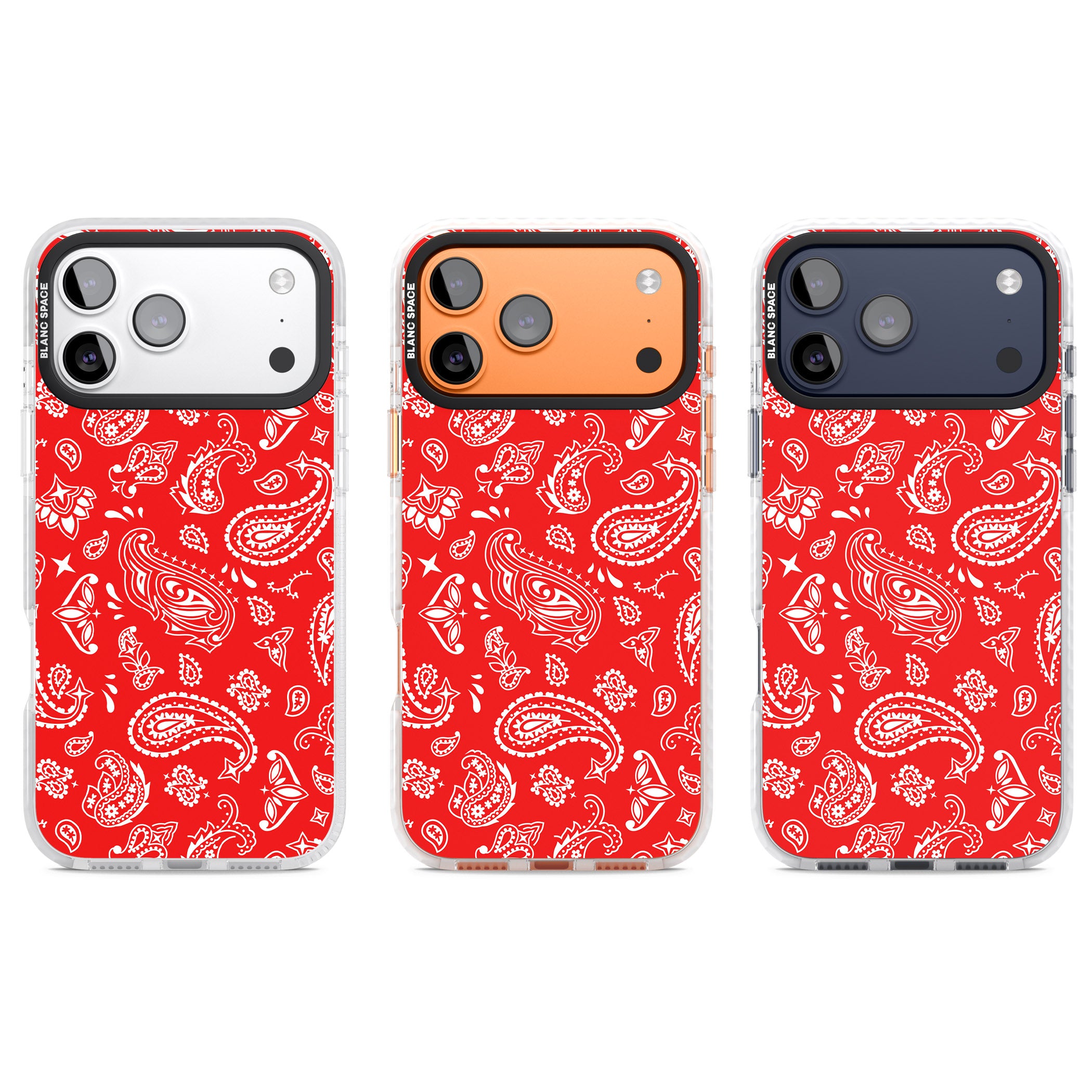 Red Bandana iPhone 17 Pro Impact Pro Clear Phone Case APT Impact Protection