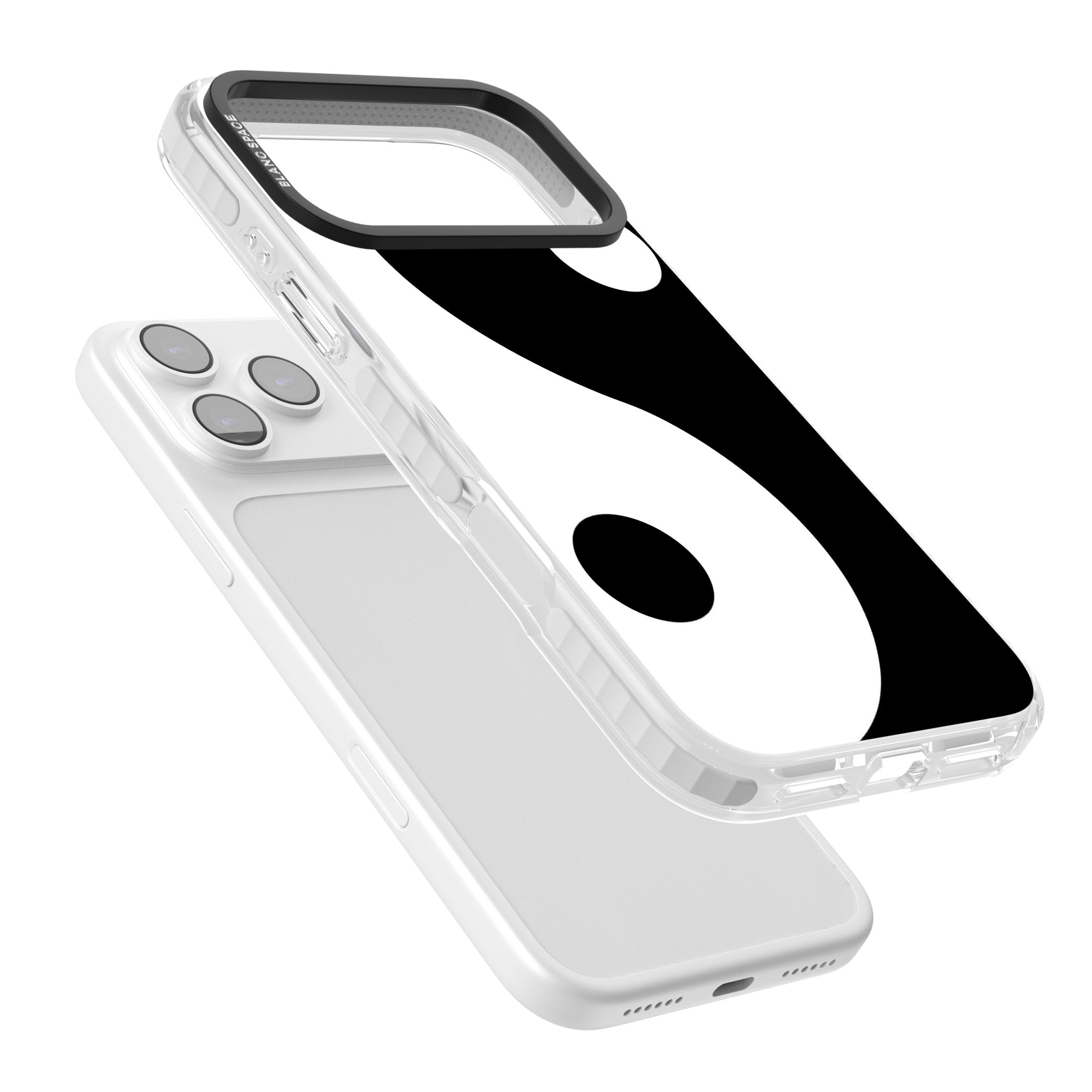 Large Yin Yang iPhone 17 Pro Max Impact Pro Clear Phone Case Colours