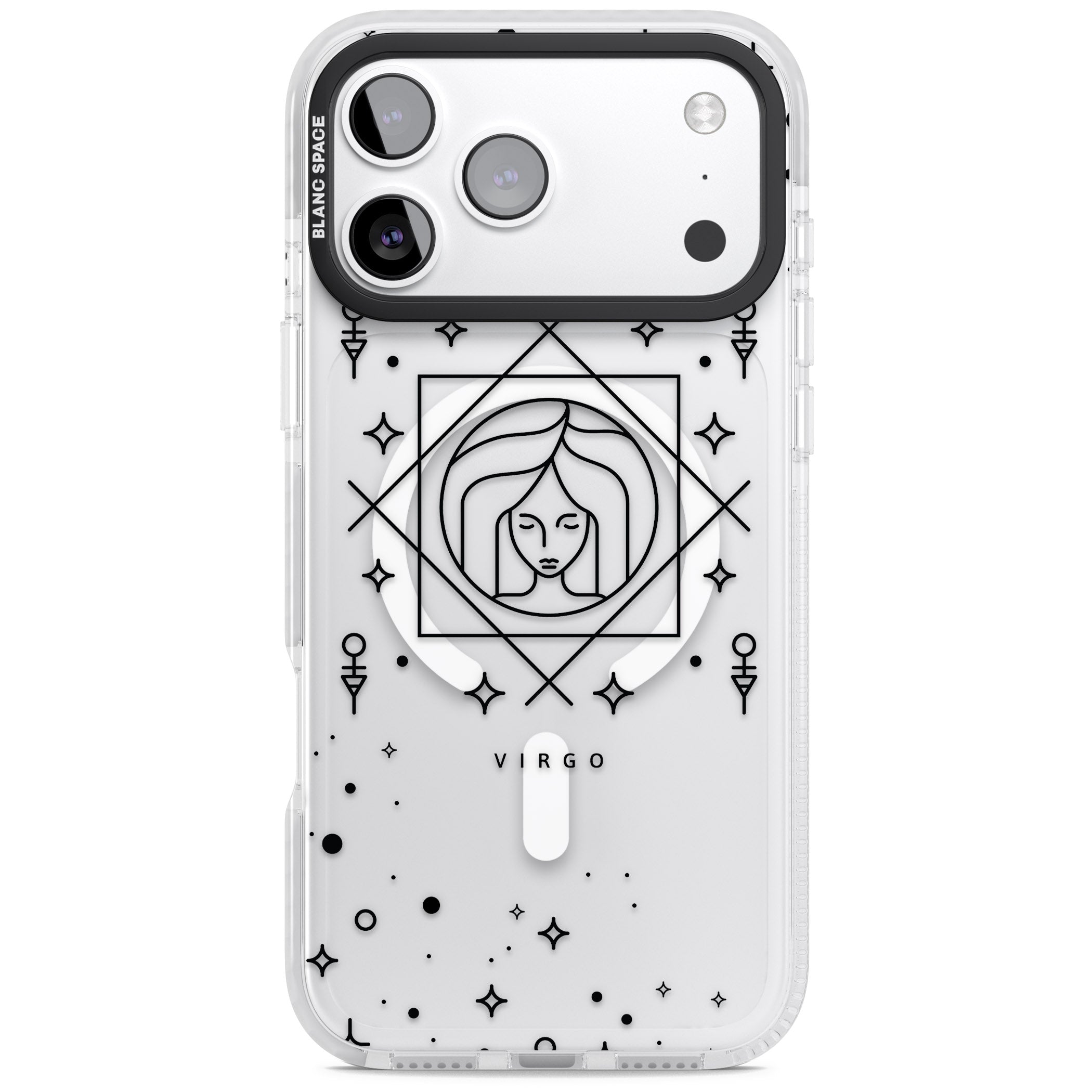 Virgo Emblem iPhone 17 Pro Max Impact Pro Clear Phone Case