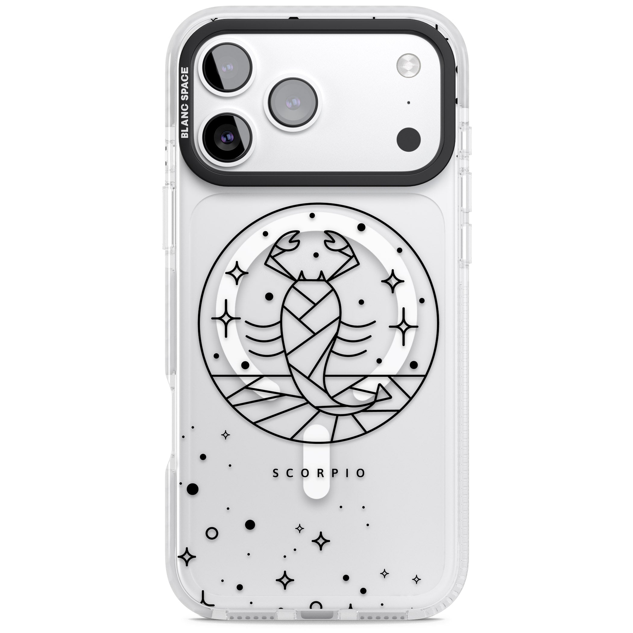Scorpio Emblem Cosmic Design iPhone 17 Pro Max Impact Pro Clear Phone Case