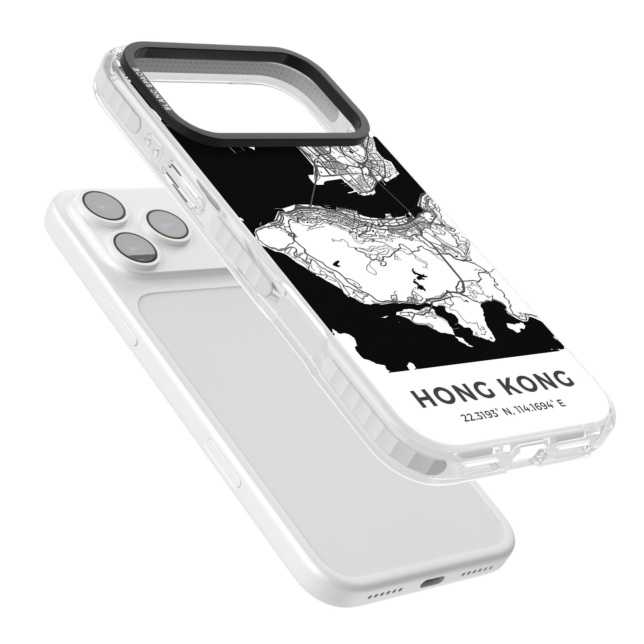 Hong Kong Map iPhone 17 Pro Max Impact Clear Phone Case Colours