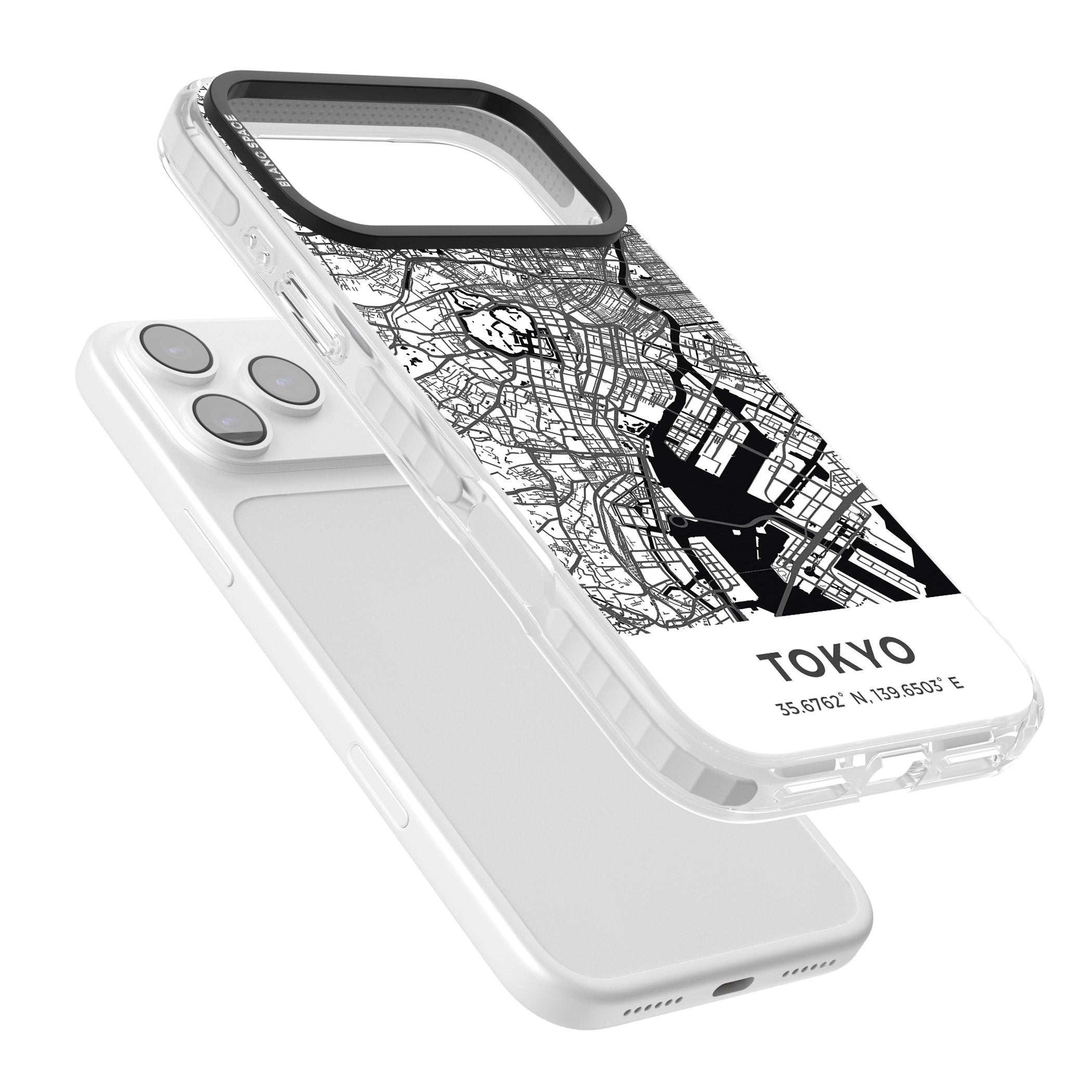 Tokyo Map iPhone 17 Pro Max Impact Clear Phone Case Colours