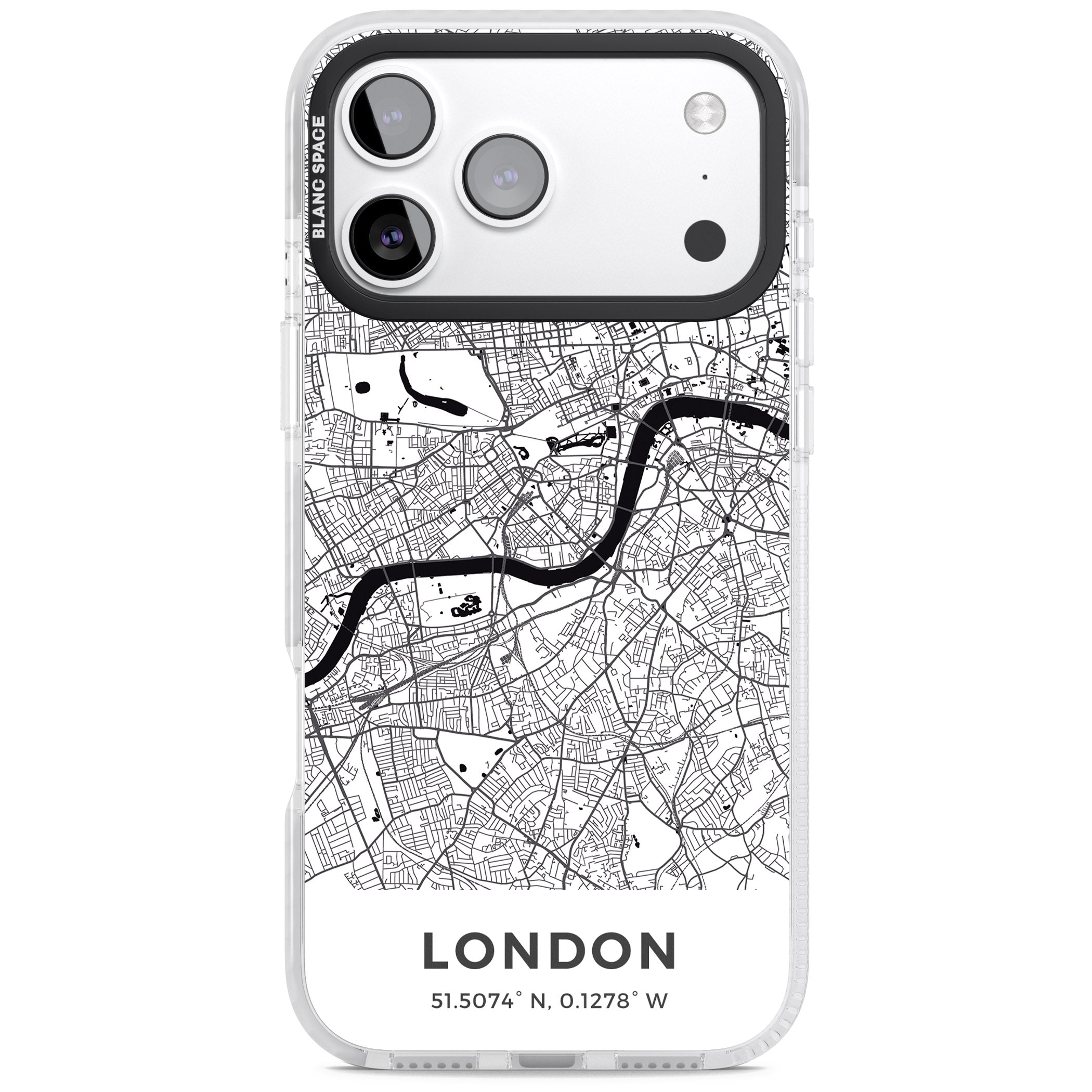 London Map iPhone 17 Pro Max Impact Clear Phone Case