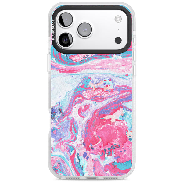 Pink, Blue & Purple Marbled Paper Pattern
