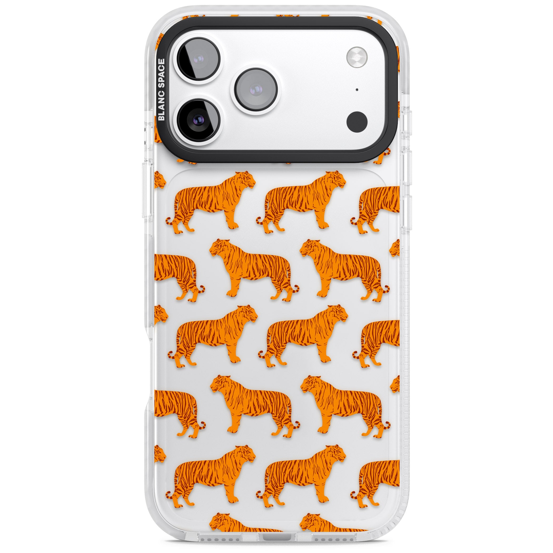 Tiger Pattern iPhone 17 Pro Max Impact Clear Phone Case