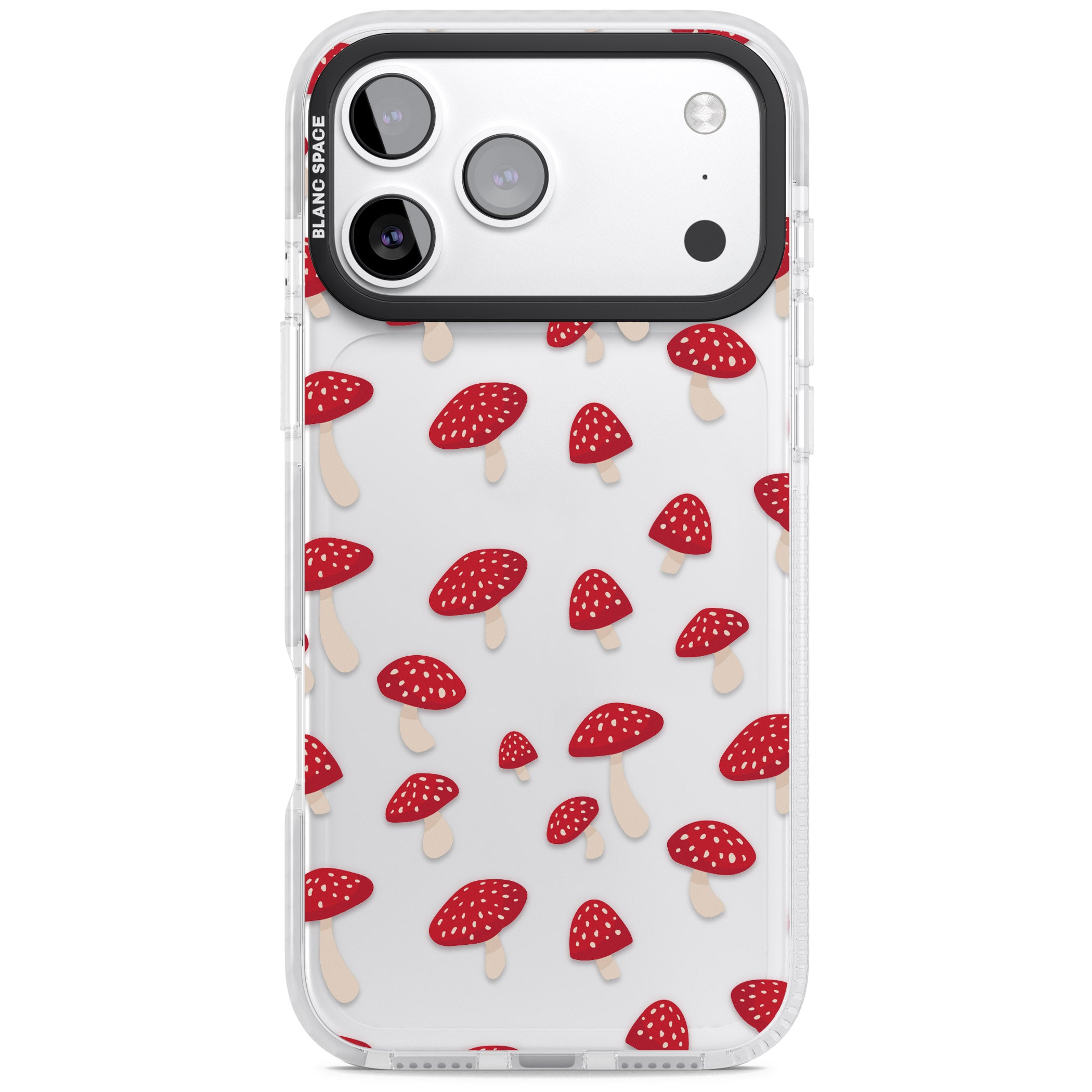 Magical Mushroom Pattern iPhone 17 Pro Max Impact Clear Phone Case