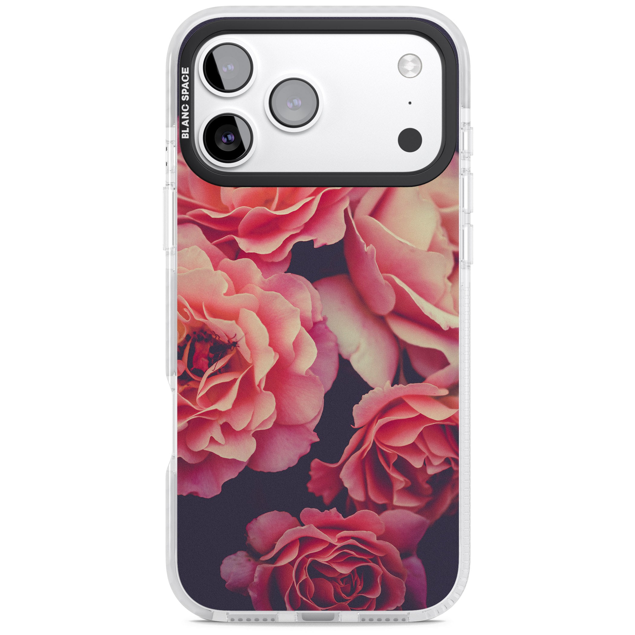 Midnight Rose Bloom iPhone 17 Pro Max Impact Clear Phone Case