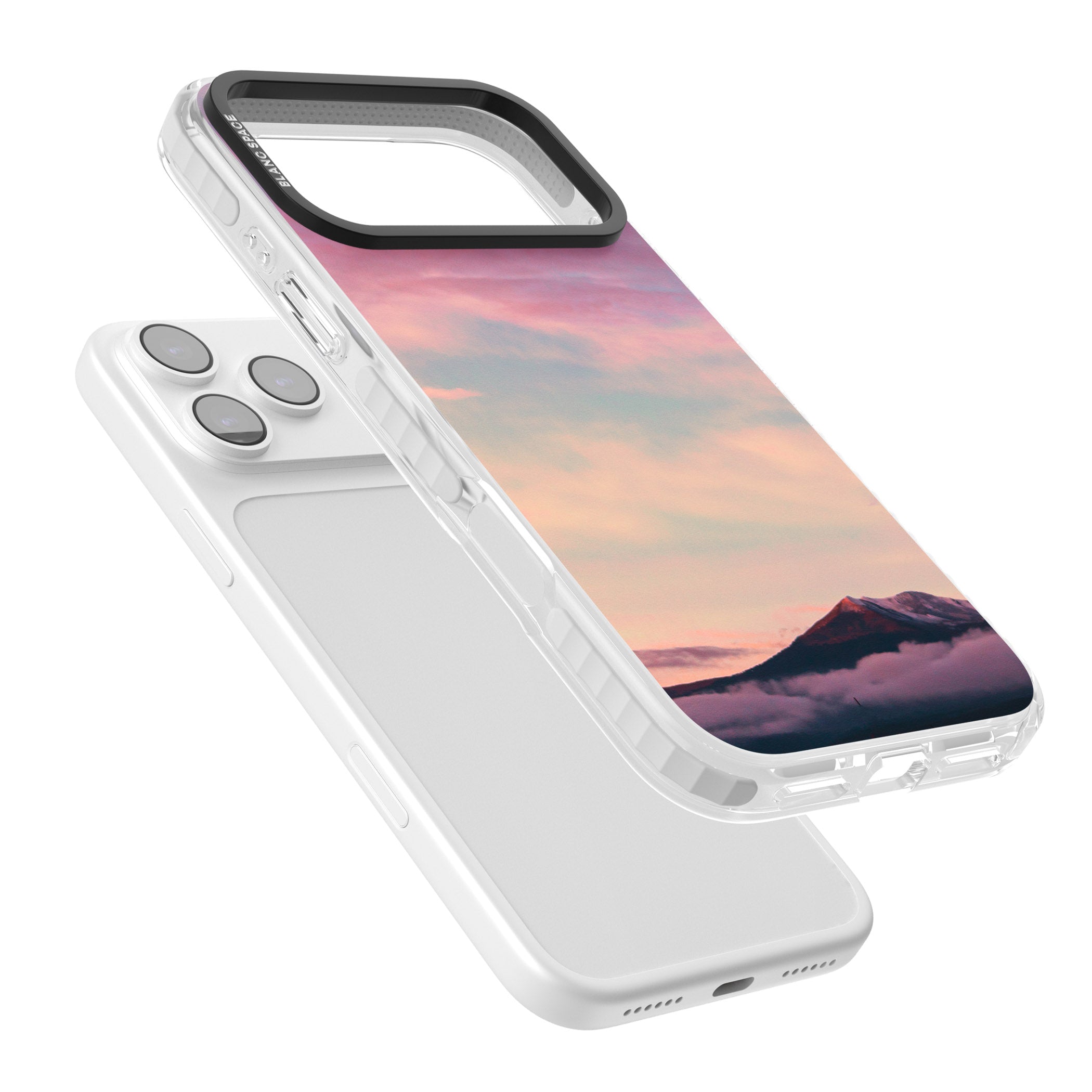 Pastel Mountain Sunset iPhone 17 Pro Max Impact Clear Phone Case Colours