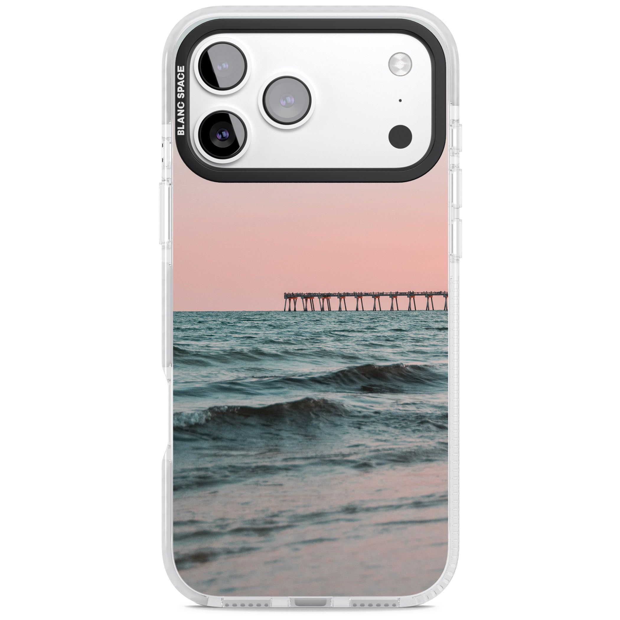 Sunset Pier iPhone 17 Pro Max Impact Clear Phone Case