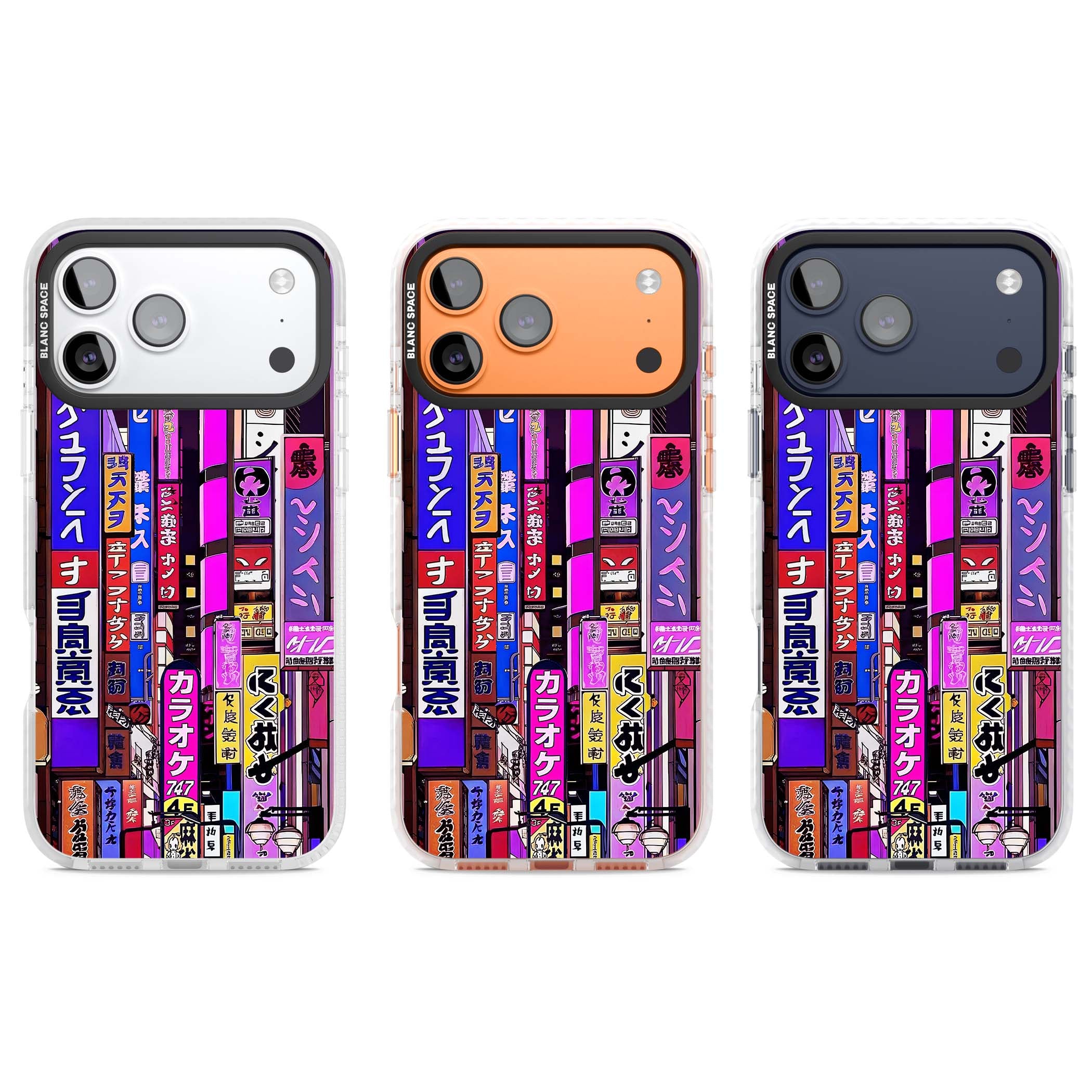 NEON NIGHT anime iPhone case | Black Impact case for iPhone 17 Pro, iPhone 17 Pro Max