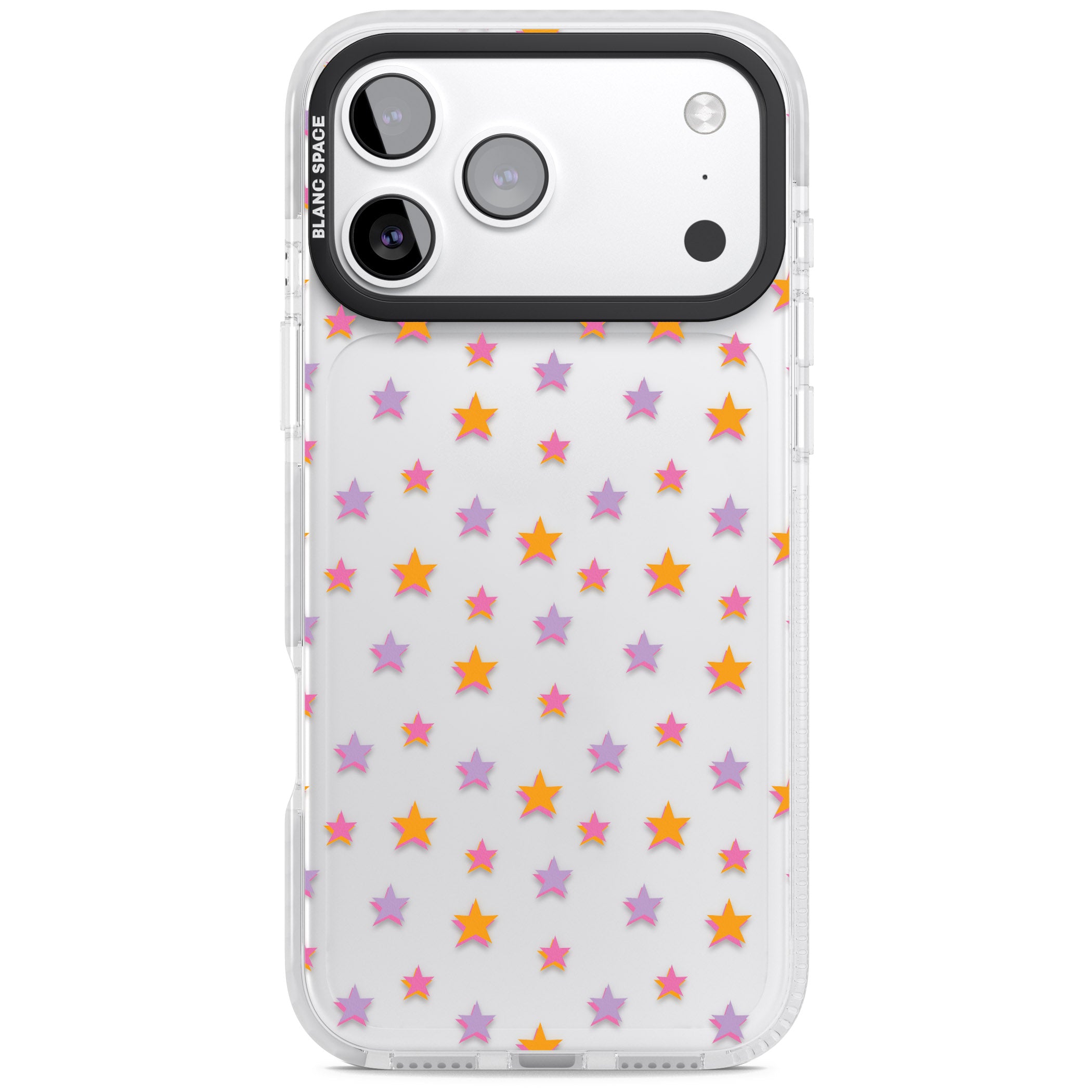 Spangling Stars Pattern iPhone 17 Pro Max Impact Clear Phone Case
