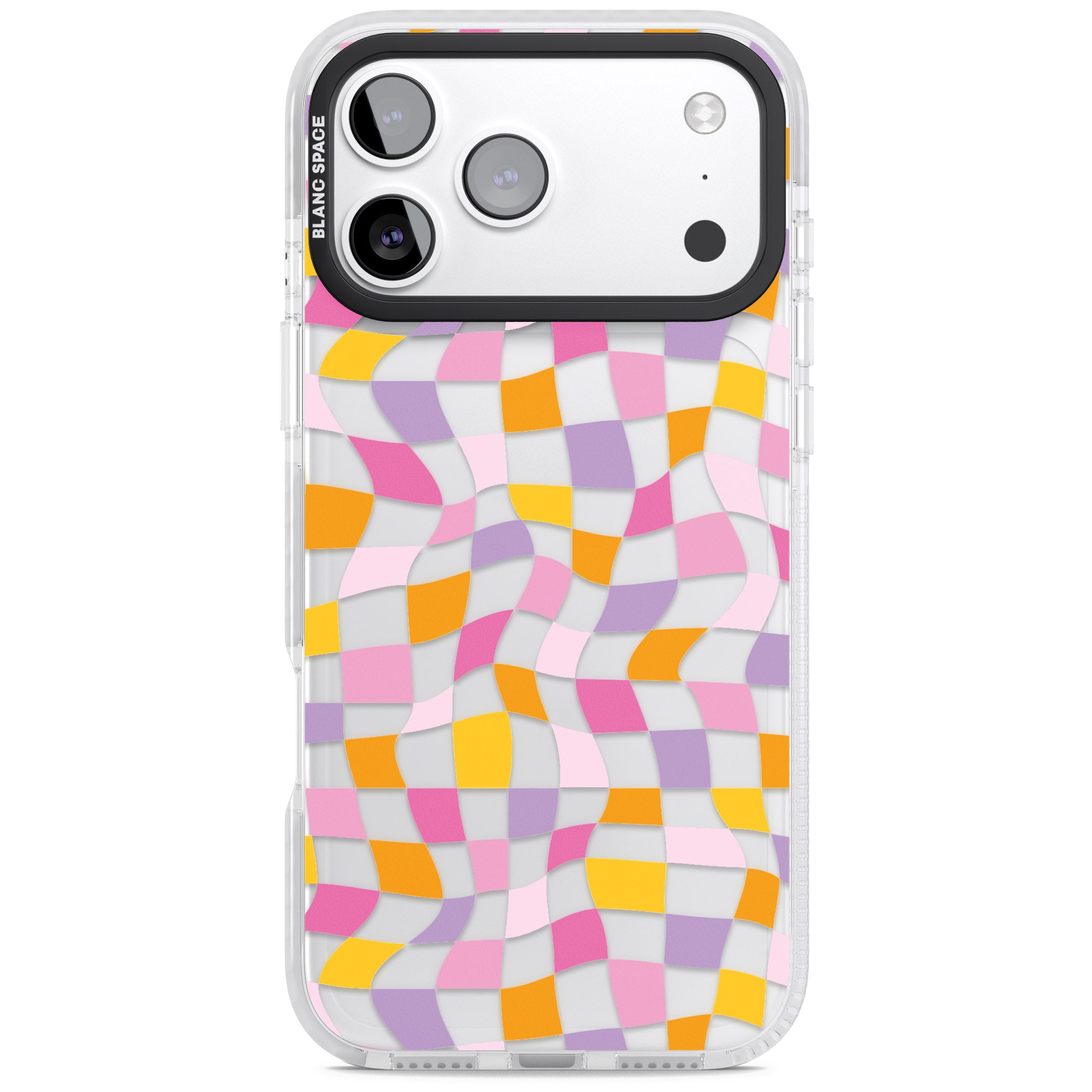 Wonky Squares Pattern iPhone 17 Pro Max Impact Clear Phone Case