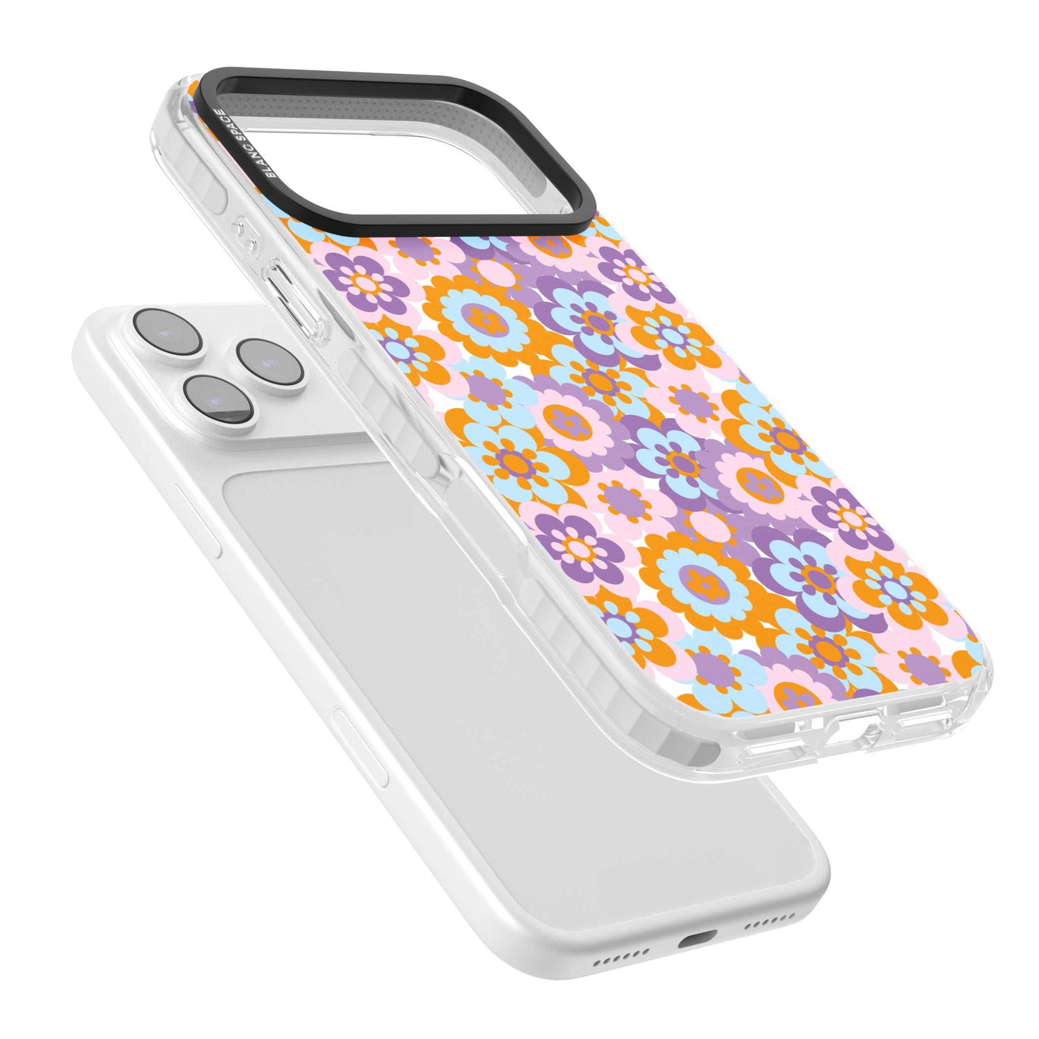 Flower Power Pattern iPhone 17 Pro Max Impact Clear Phone Case Colours