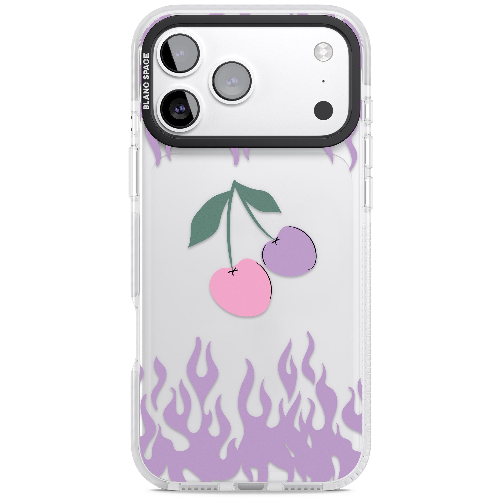 Cherries N' Flames iPhone 17 Pro Max Impact Clear Phone Case