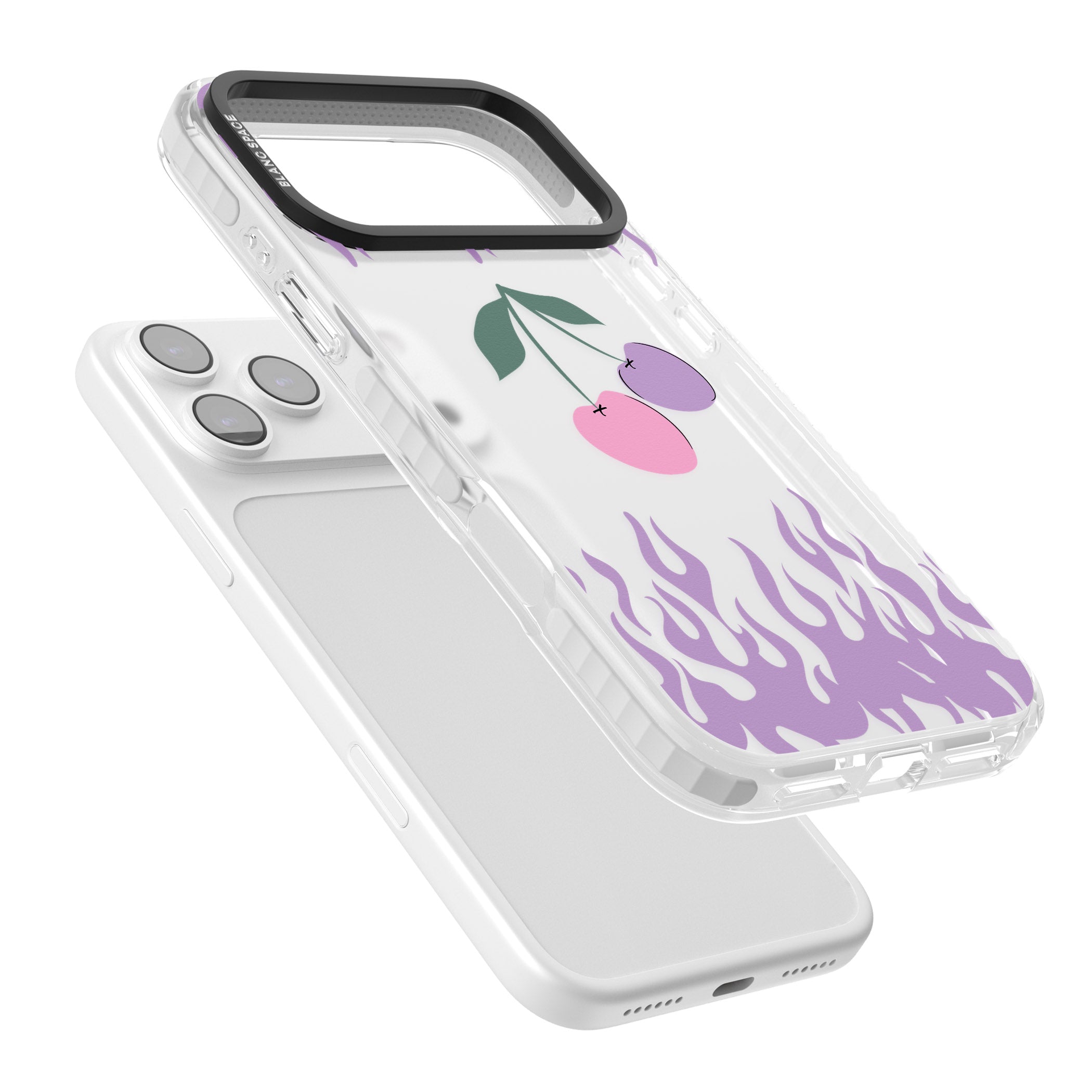 Cherries N' Flames iPhone 17 Pro Max Impact Clear Phone Case Colours