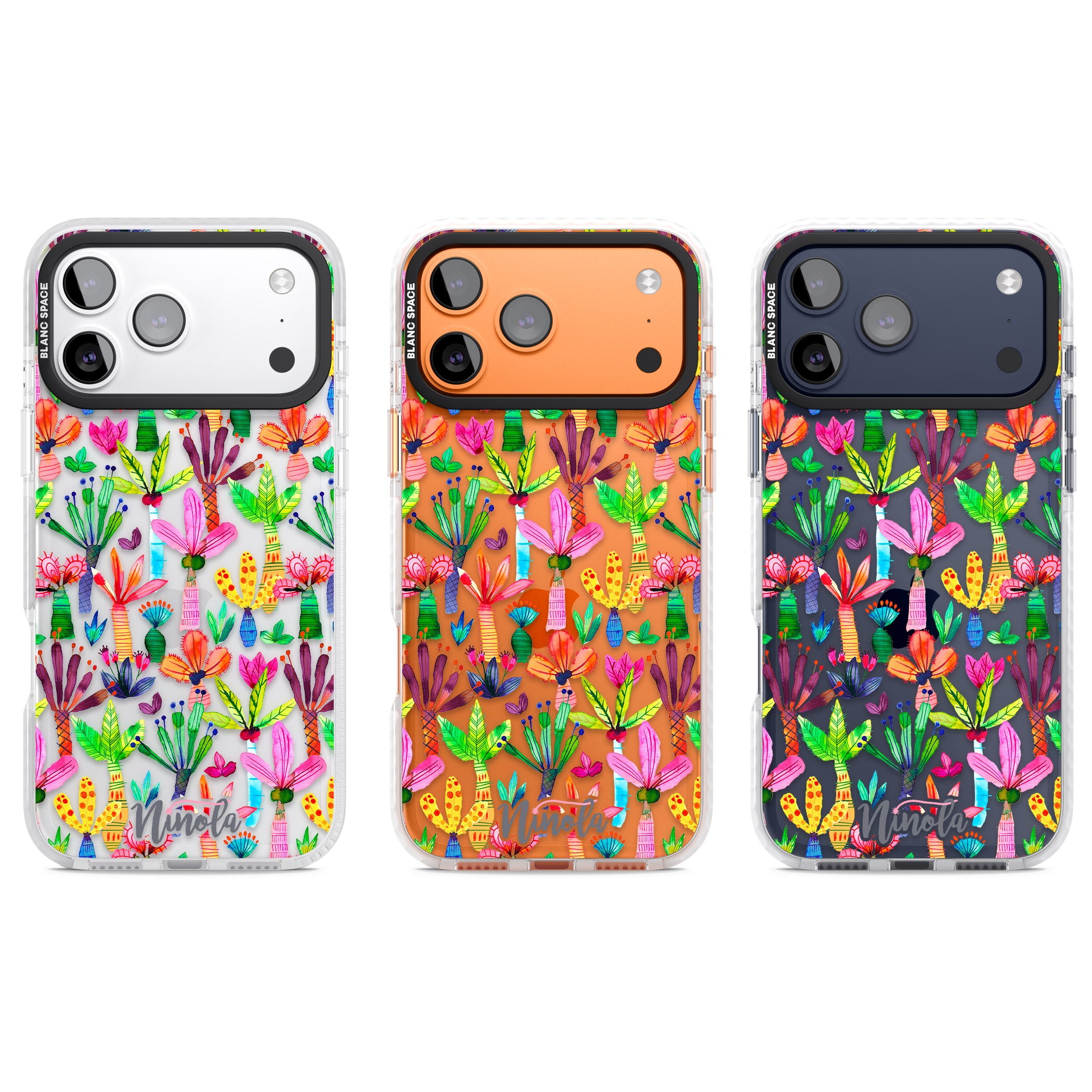 Tropical Botanical iPhone 17 Pro Impact Clear Phone Case APT Impact Protection