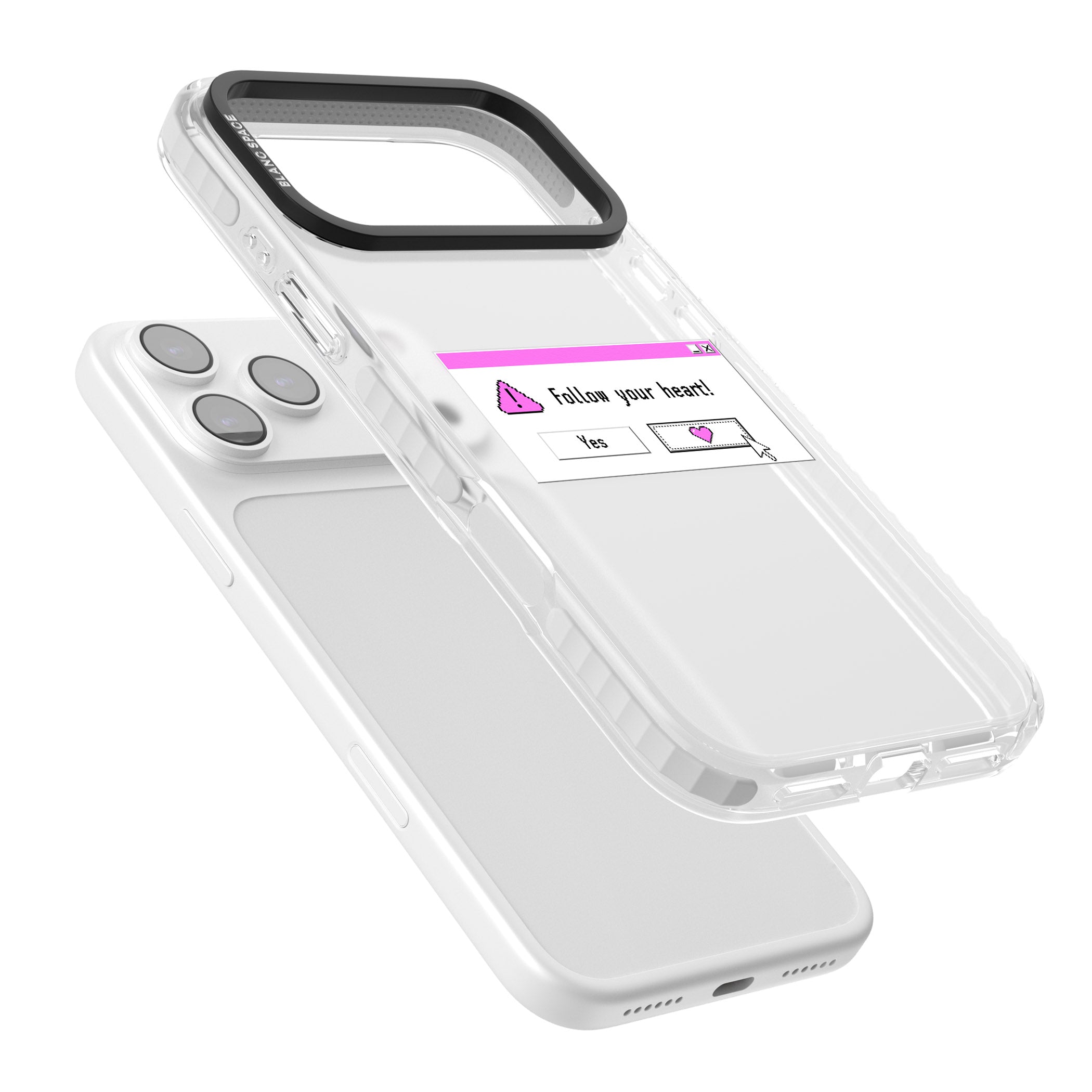 Follow Your Heart.Exe iPhone 17 Pro Max Impact Clear Phone Case Colours